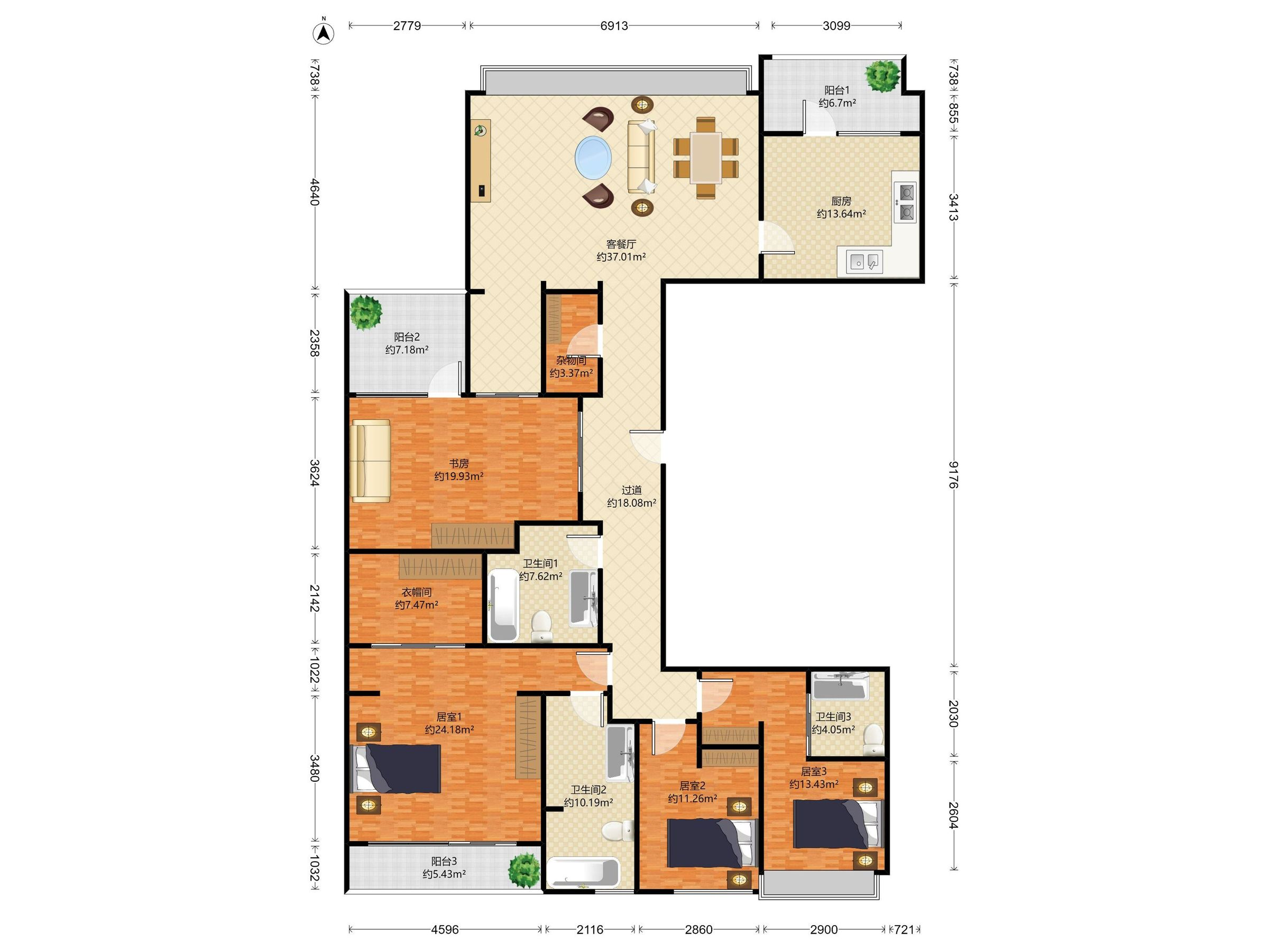 深圳中心天元户型图