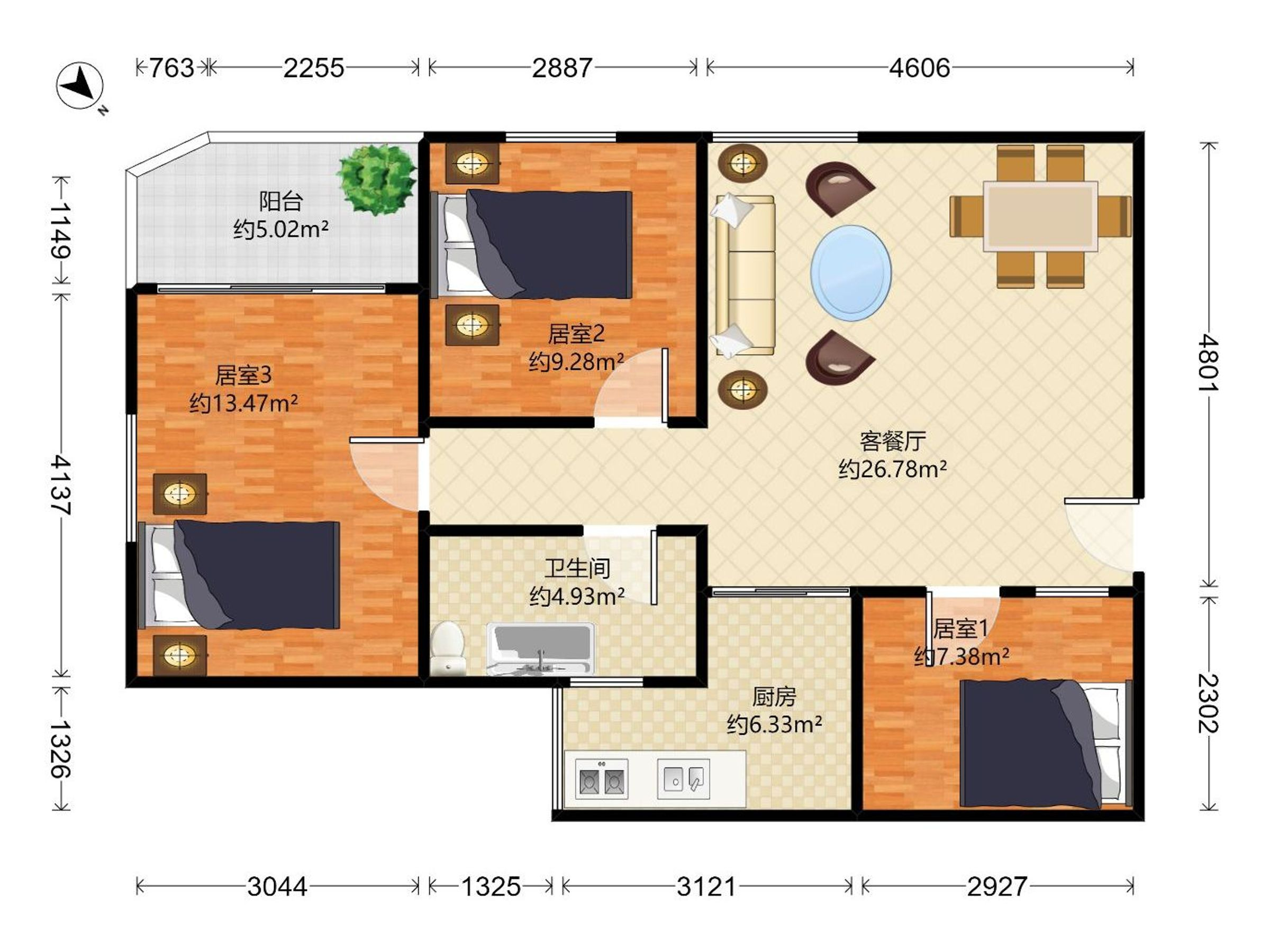 泰宁花园户型图