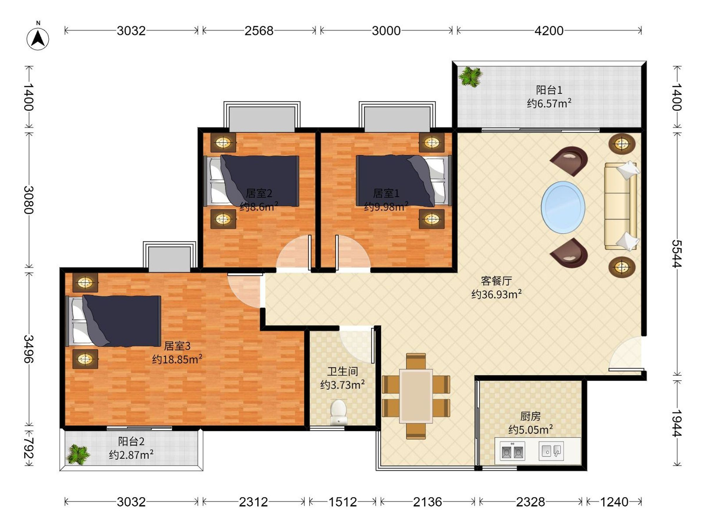 深业风临左岸户型图