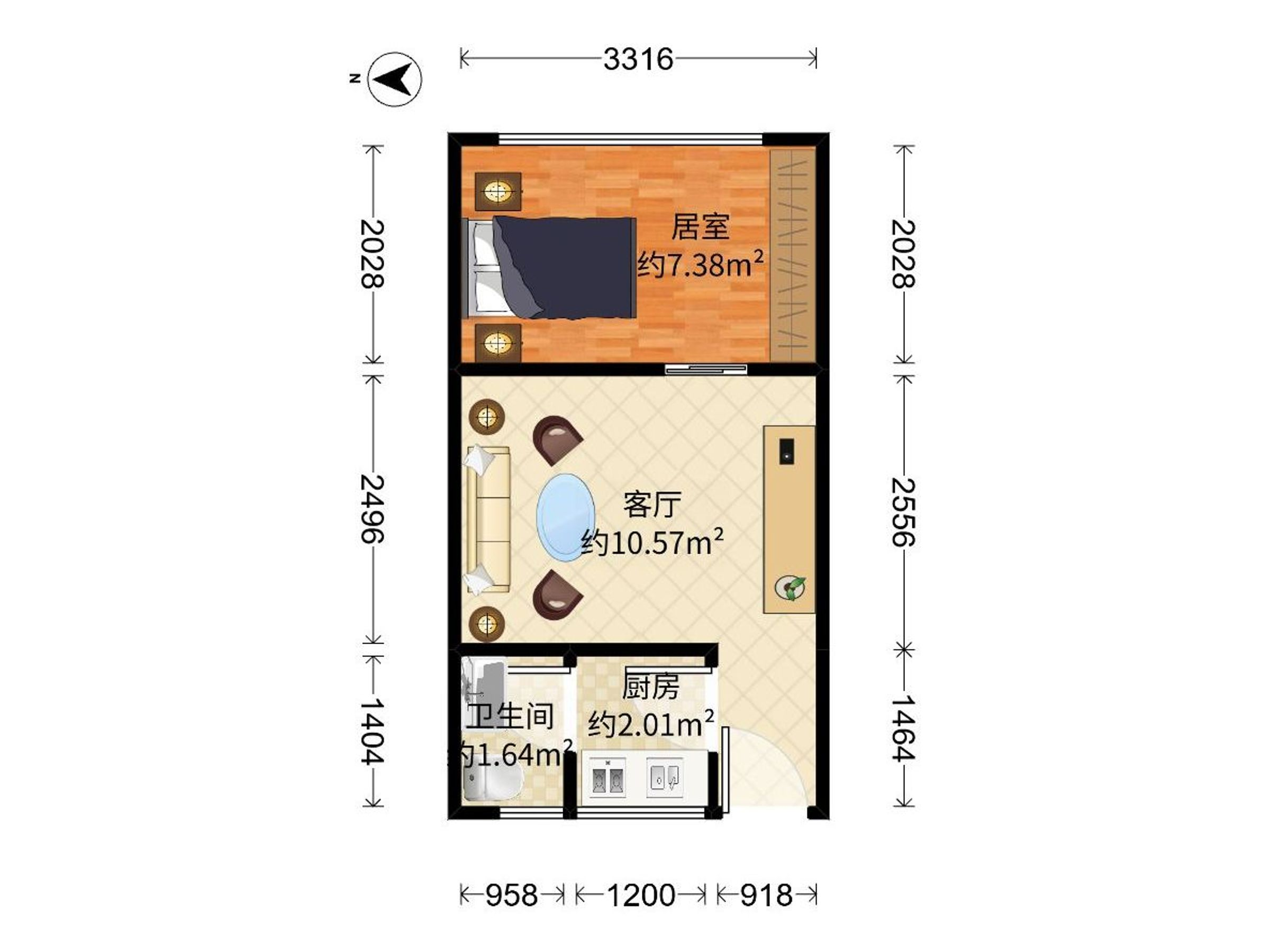 翠园东晓实用一房/近地铁天河城商圈