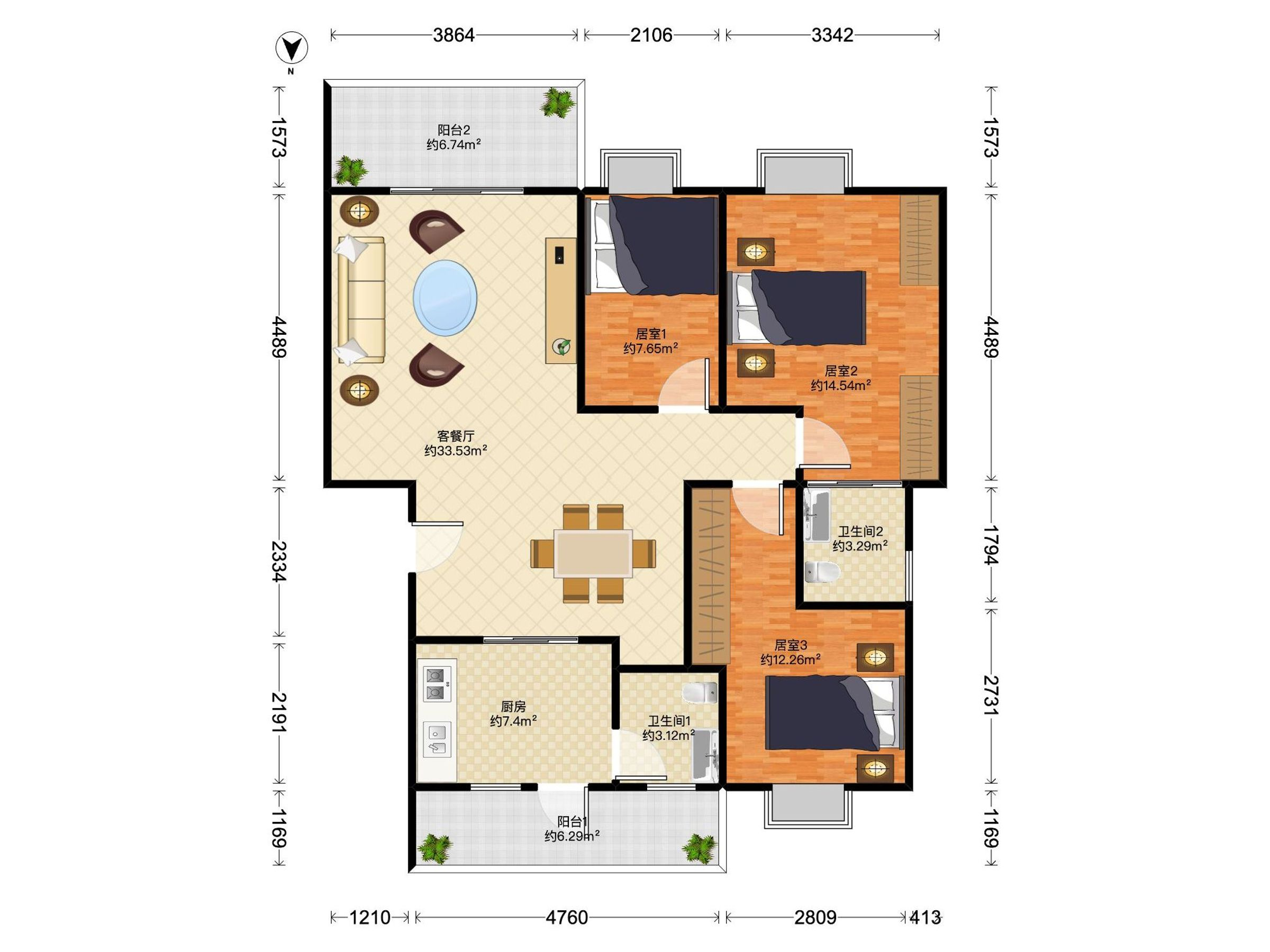 盛景园高性价比优质三房，中间楼层，上下方便装修保养好
