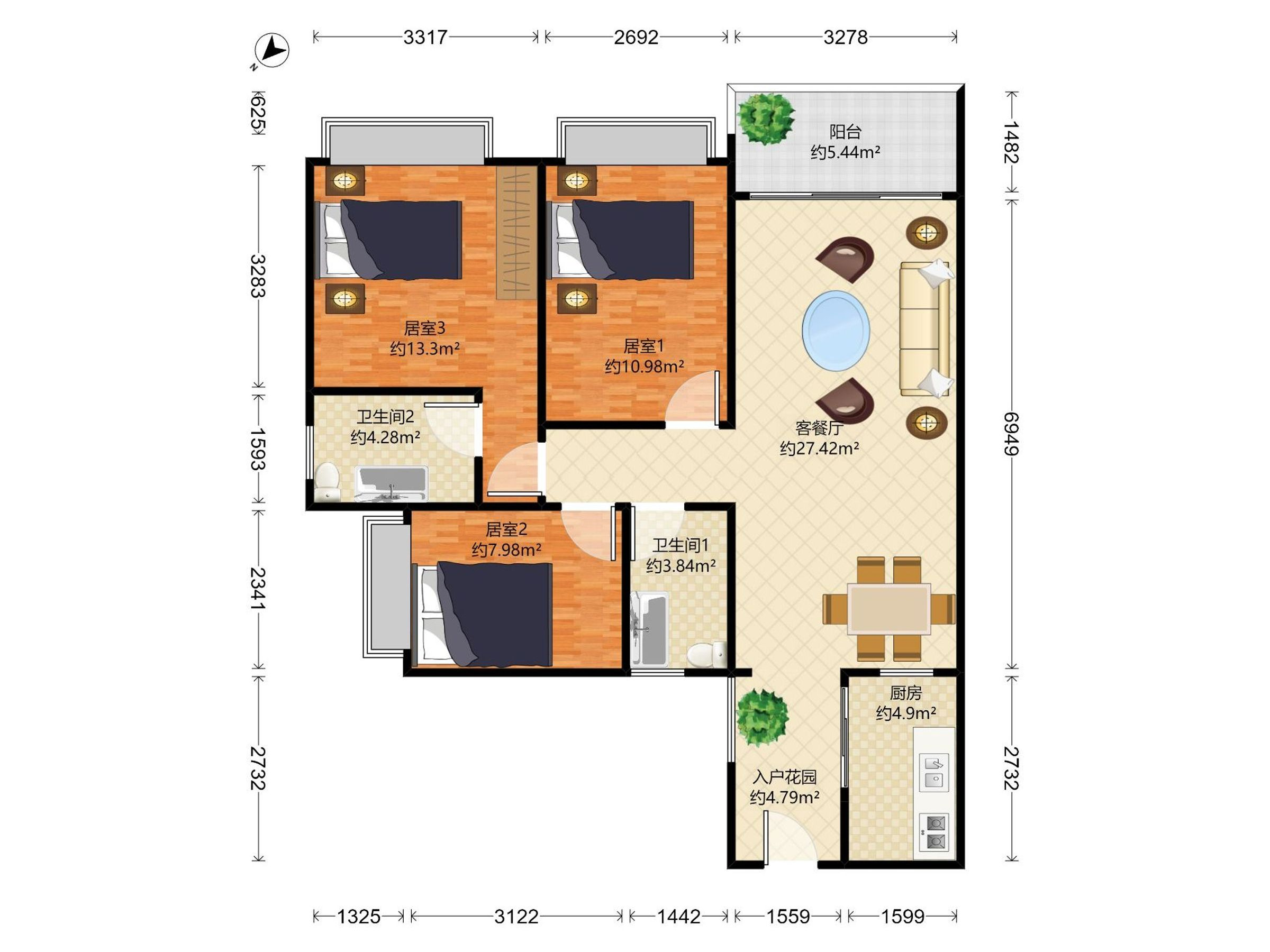 海伦堡海伦城，南向采光佳，中楼层新居，车位充裕，带重点学校，业主诚售，随时看房！