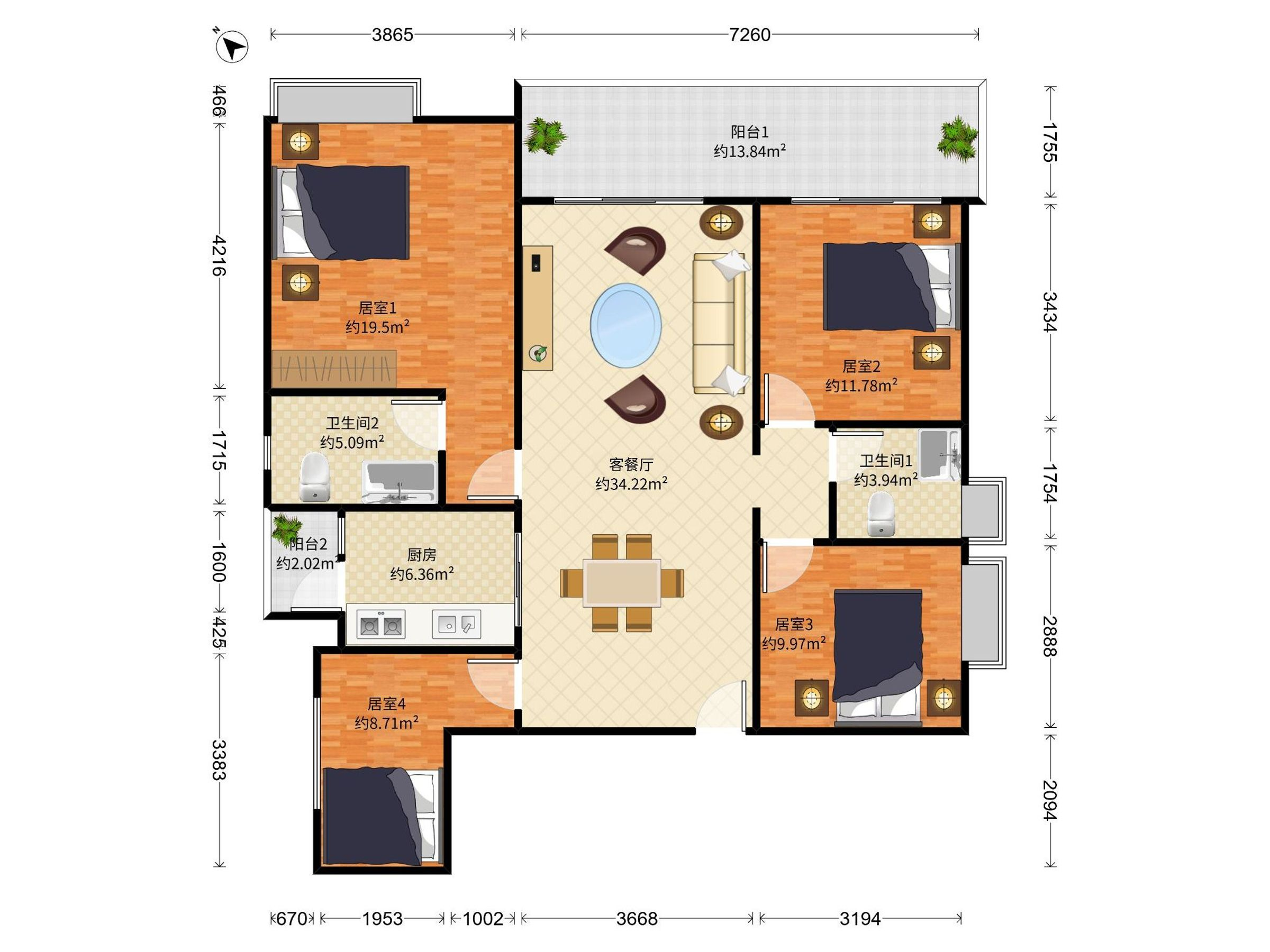 中交蓝色海湾四房