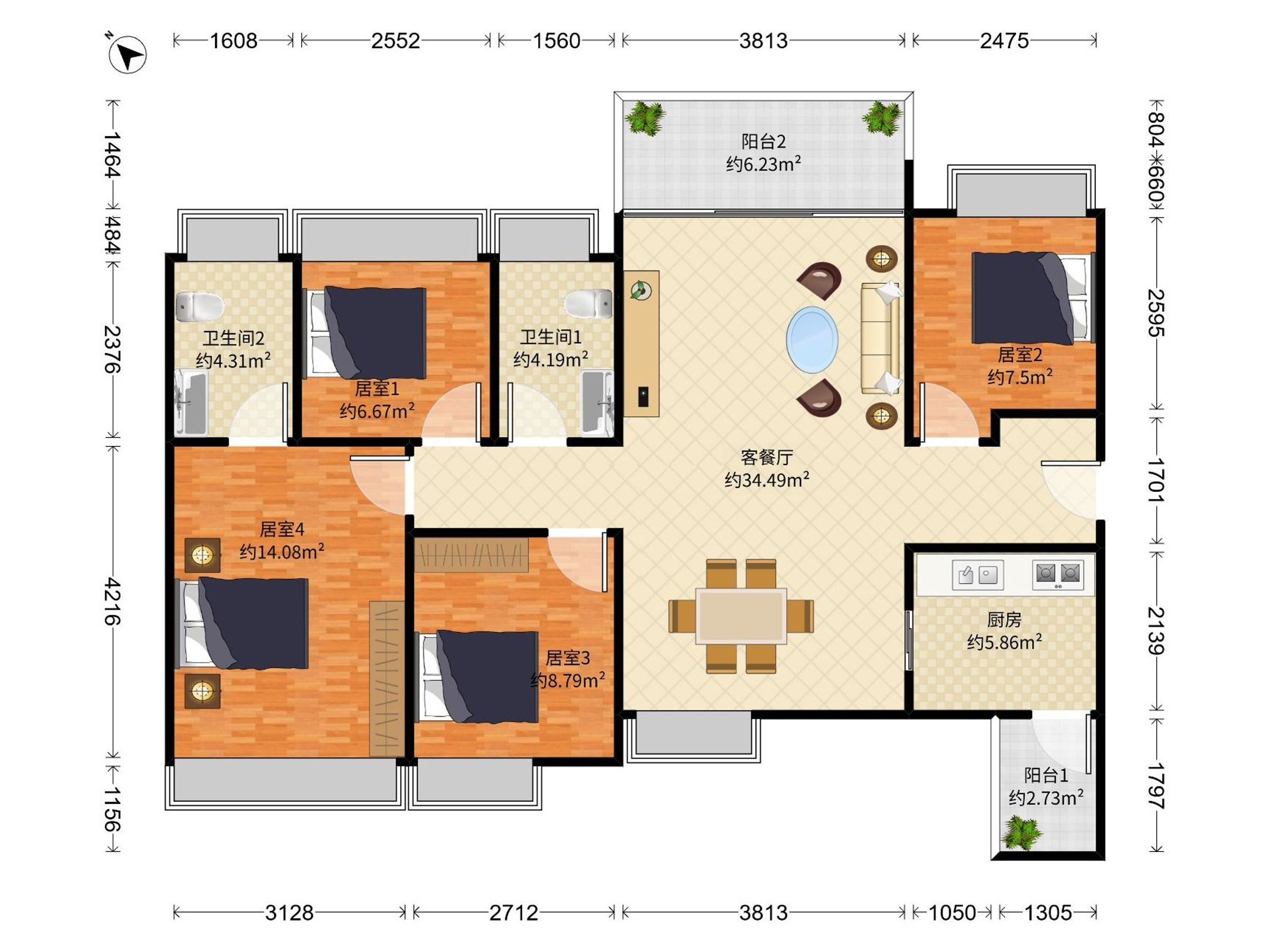 万丰海岸城玺园南北通透4房，业主诚心出售