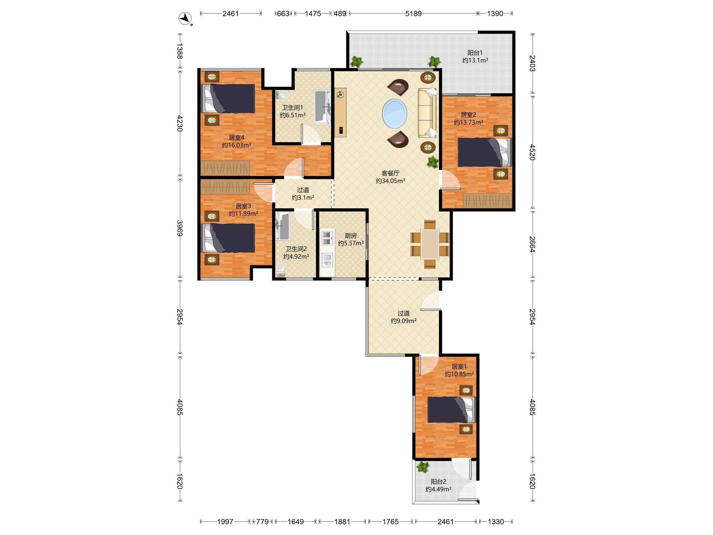华丰大四房，2梯2户，业主红本在手，诚心出售