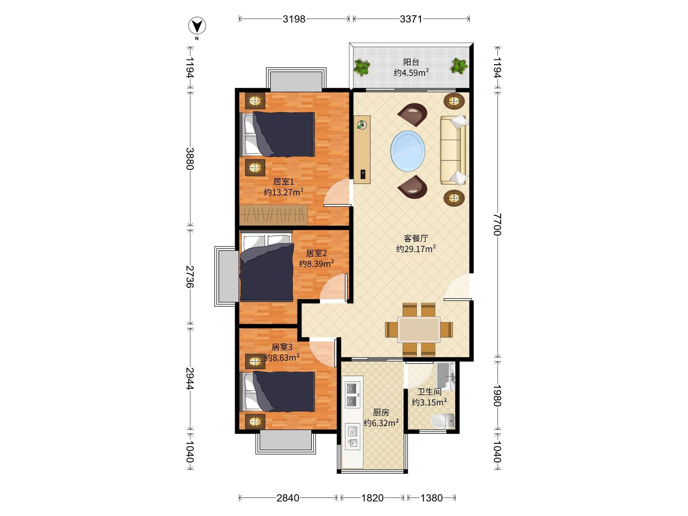 滢水山庄二区，朝南采光佳，高楼层带花园，业主诚售，随时看房！