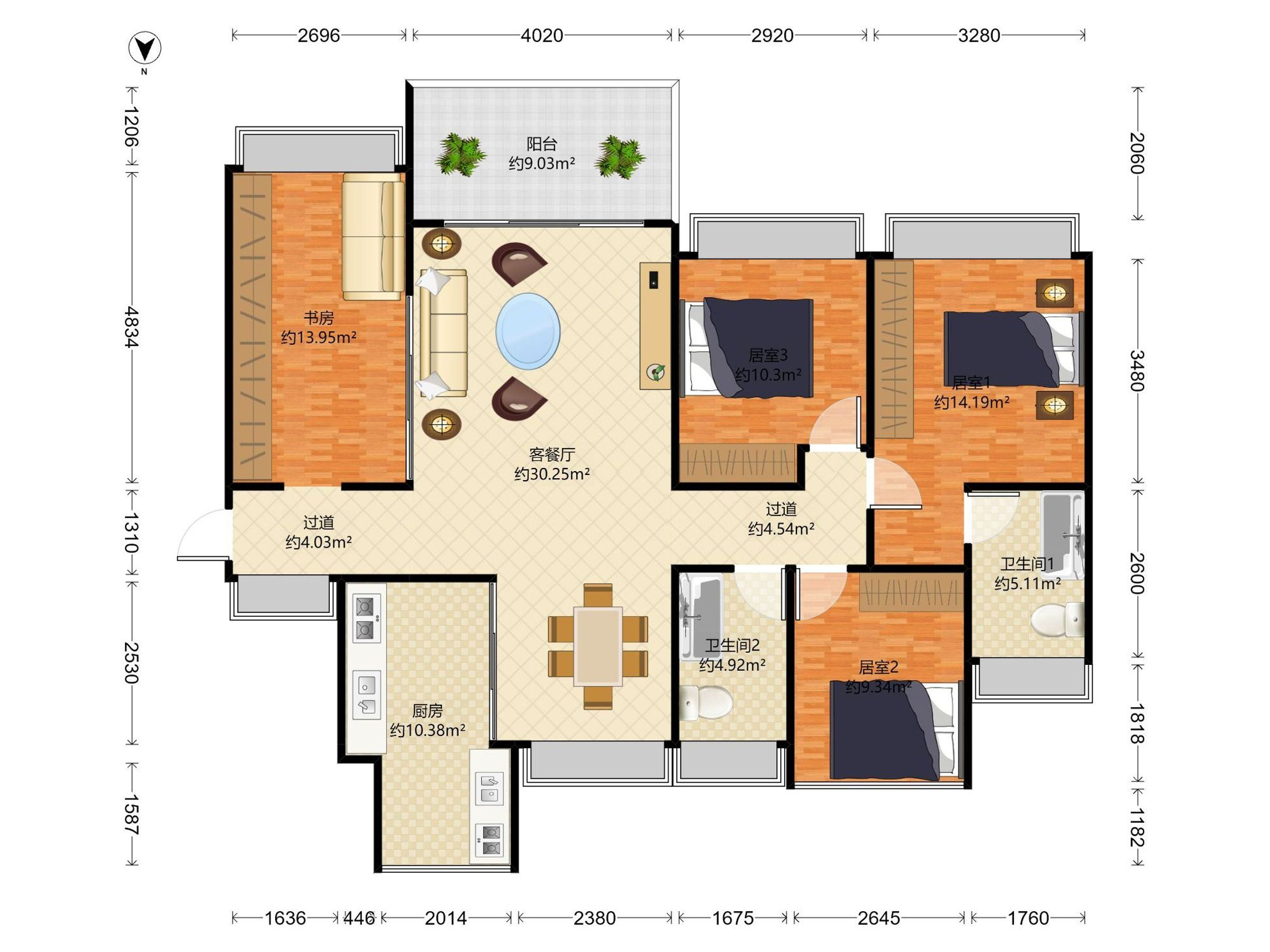 海德园新出，业主百万装修，诚心出售，看房方便