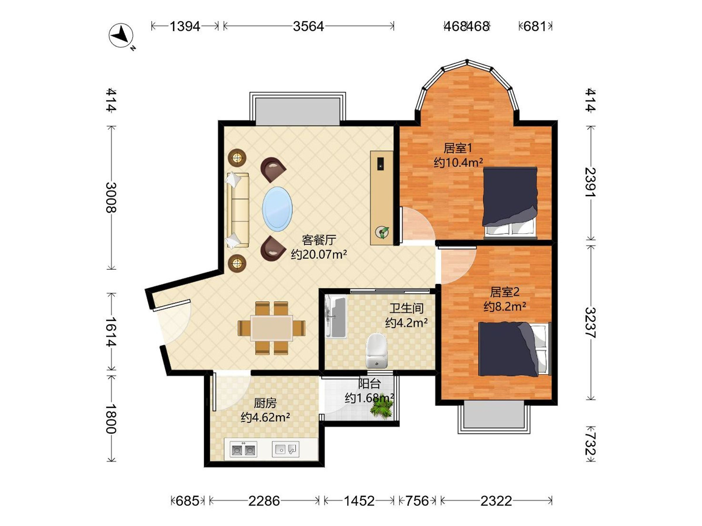 市CBD城景房，两房方正，满五唯一，位置优配套齐