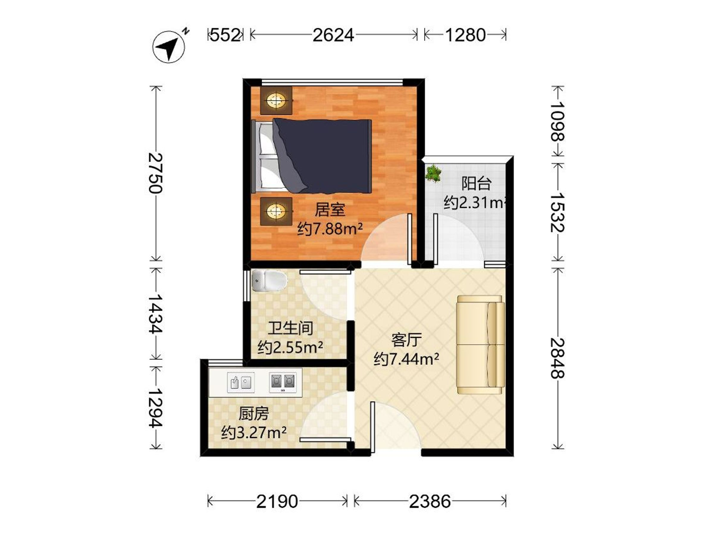 广兴源圣拿威，精装一房，诚心出售，看房方便