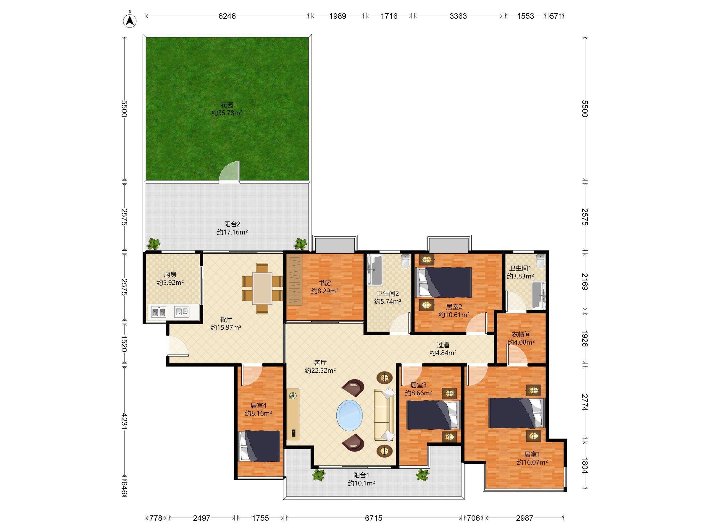 公园住宅大花园社区，大五房，刚需改善一步到位，拎包即住！