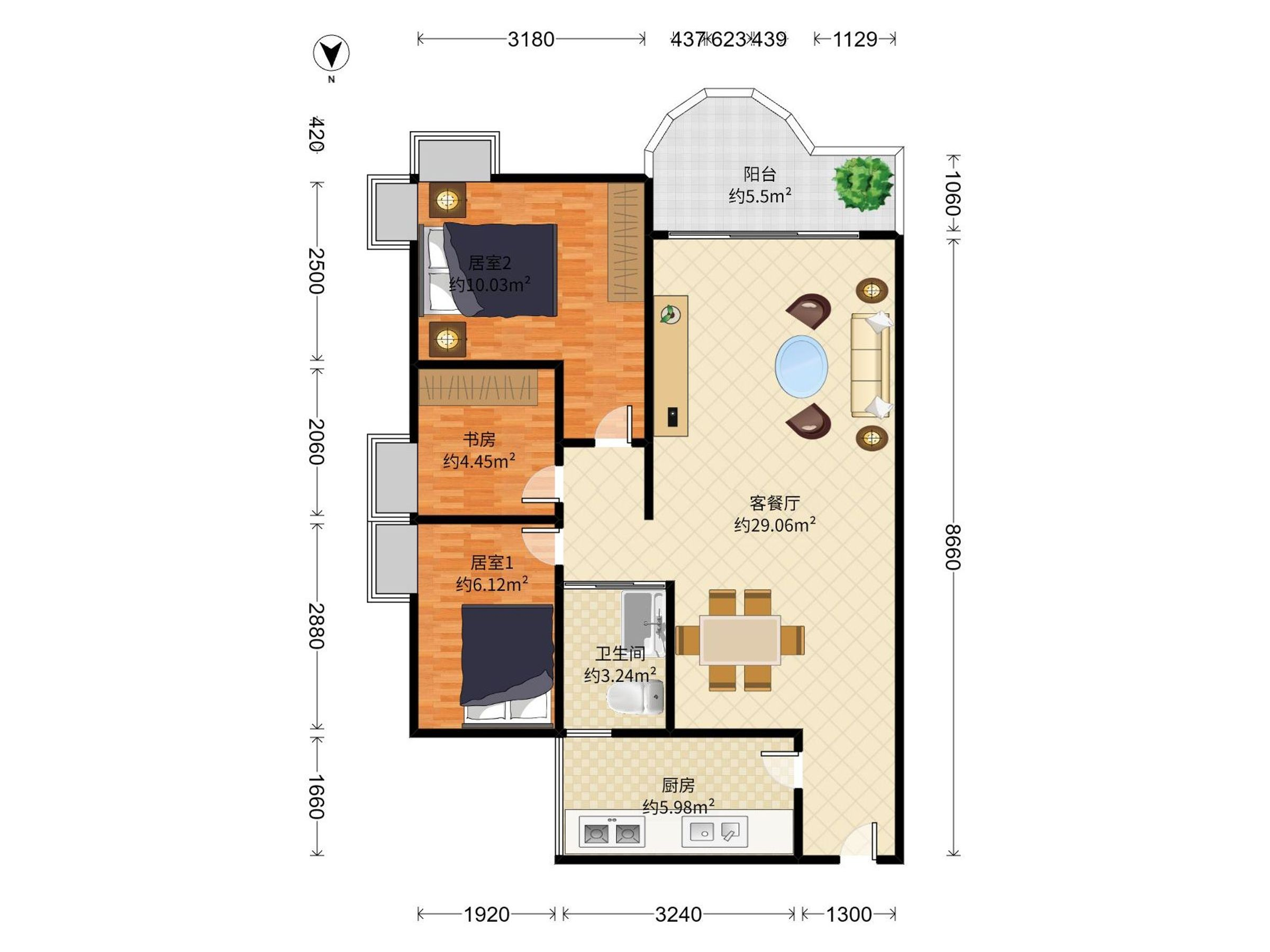 视野开阔，通风采光好，情况好。