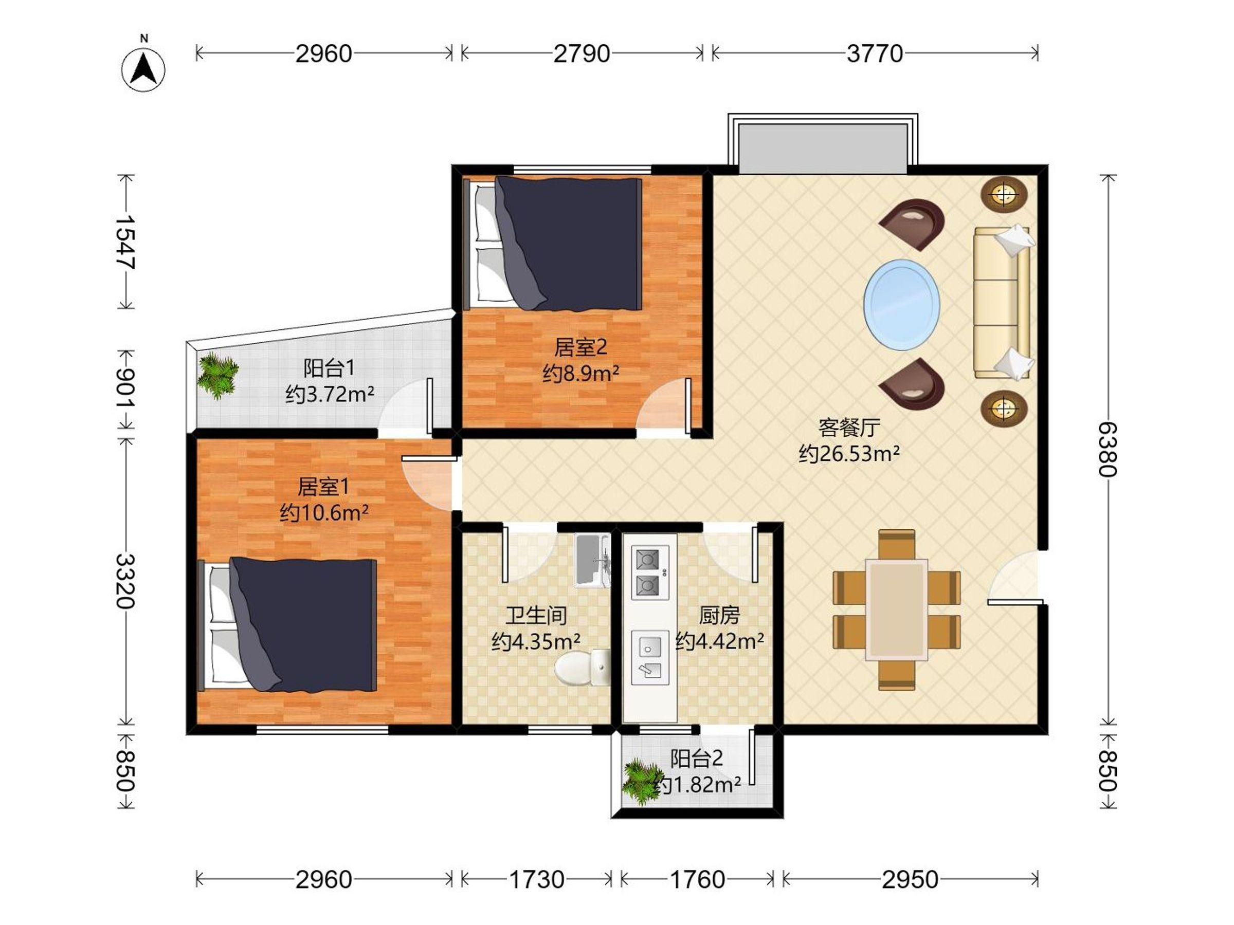 悦峰华府的笋盘南北通透交通便利配套齐全
