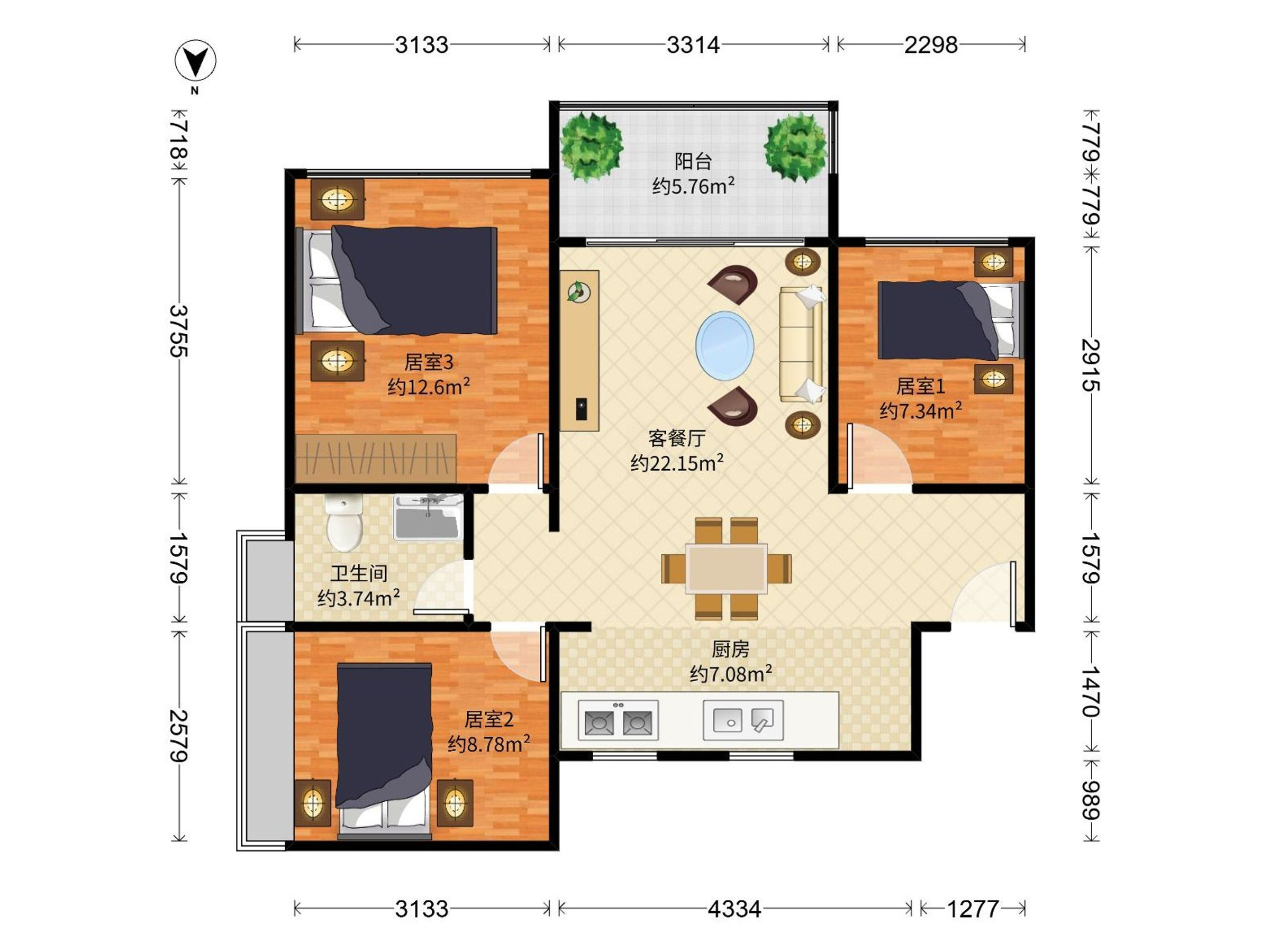 坂田南精装2房业主诚心出售