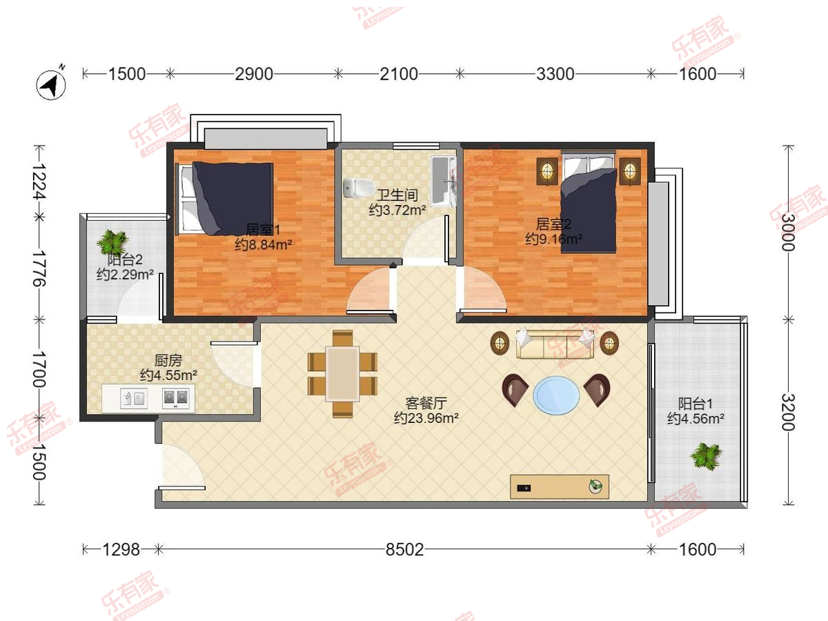 新天石厦铭苑户型图