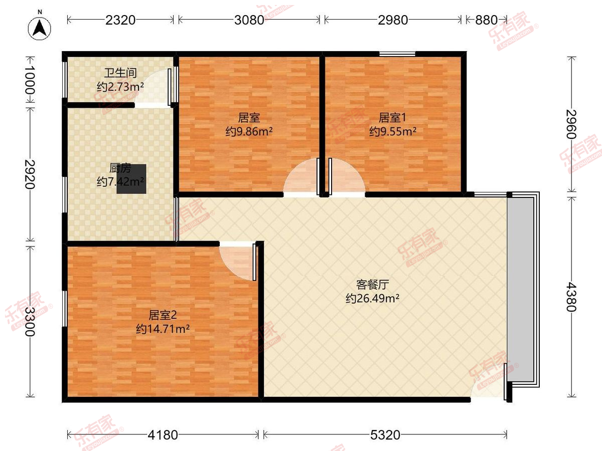 深源里 3房2厅1卫 68㎡-江门深源里二手房