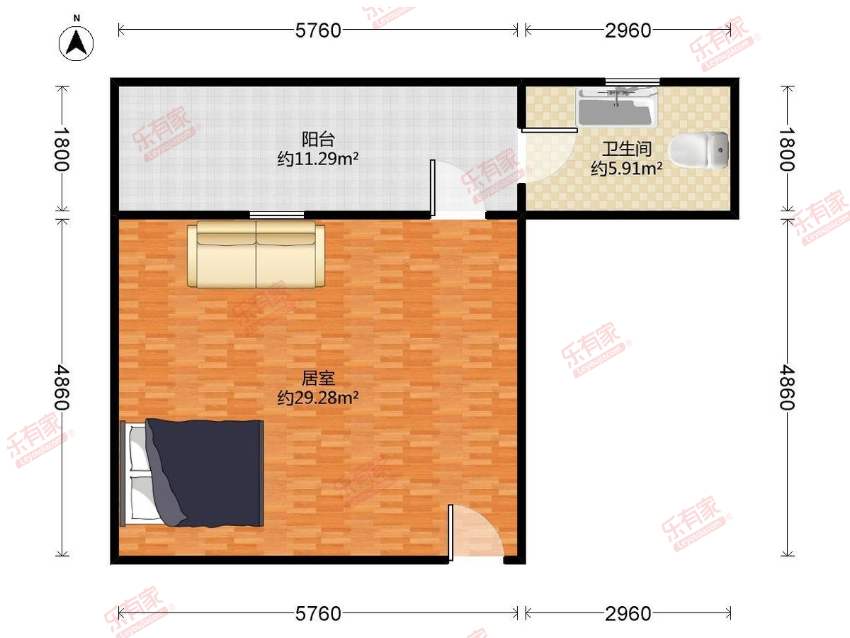 惠民东路 1房0厅1卫 45㎡-江门惠民东路租房