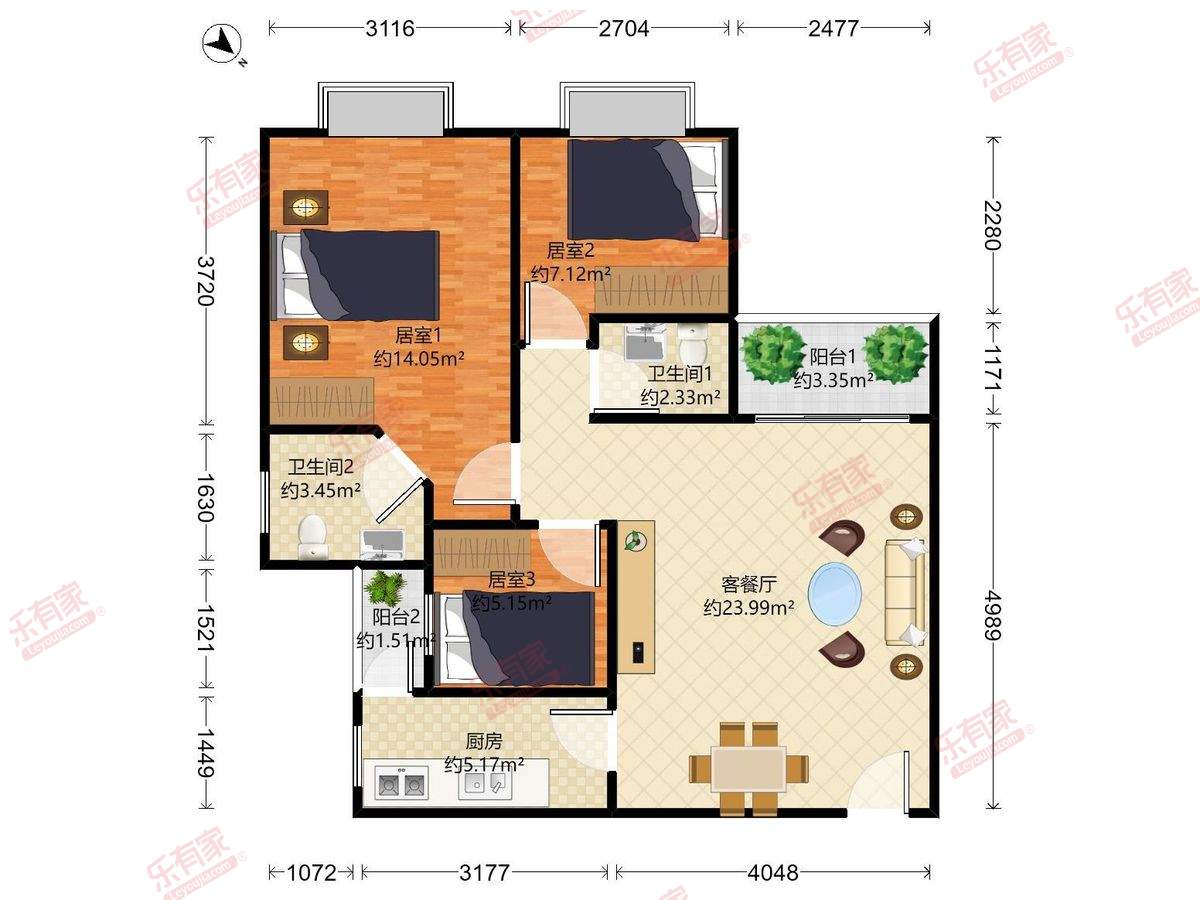 聚龙大厦户型图