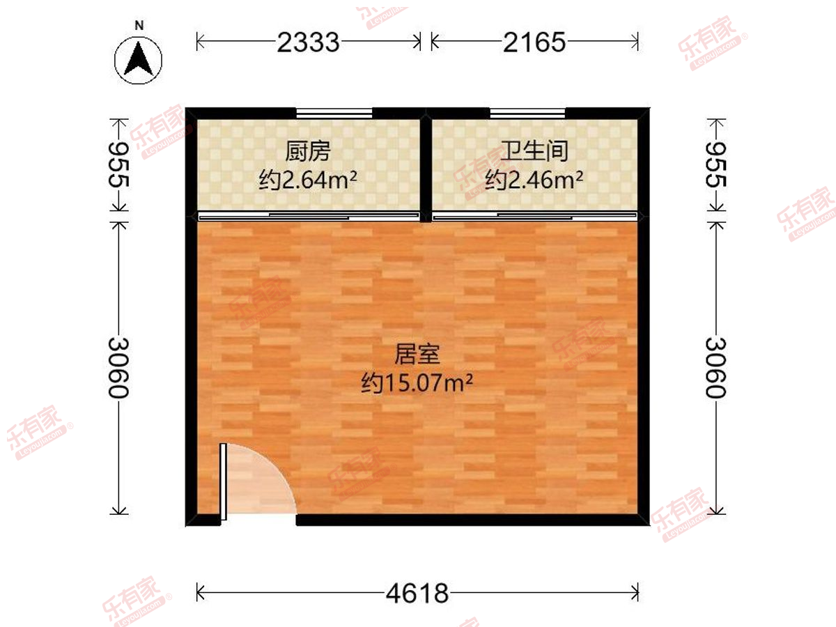 仙桐馨苑 1房0厅1卫 25㎡