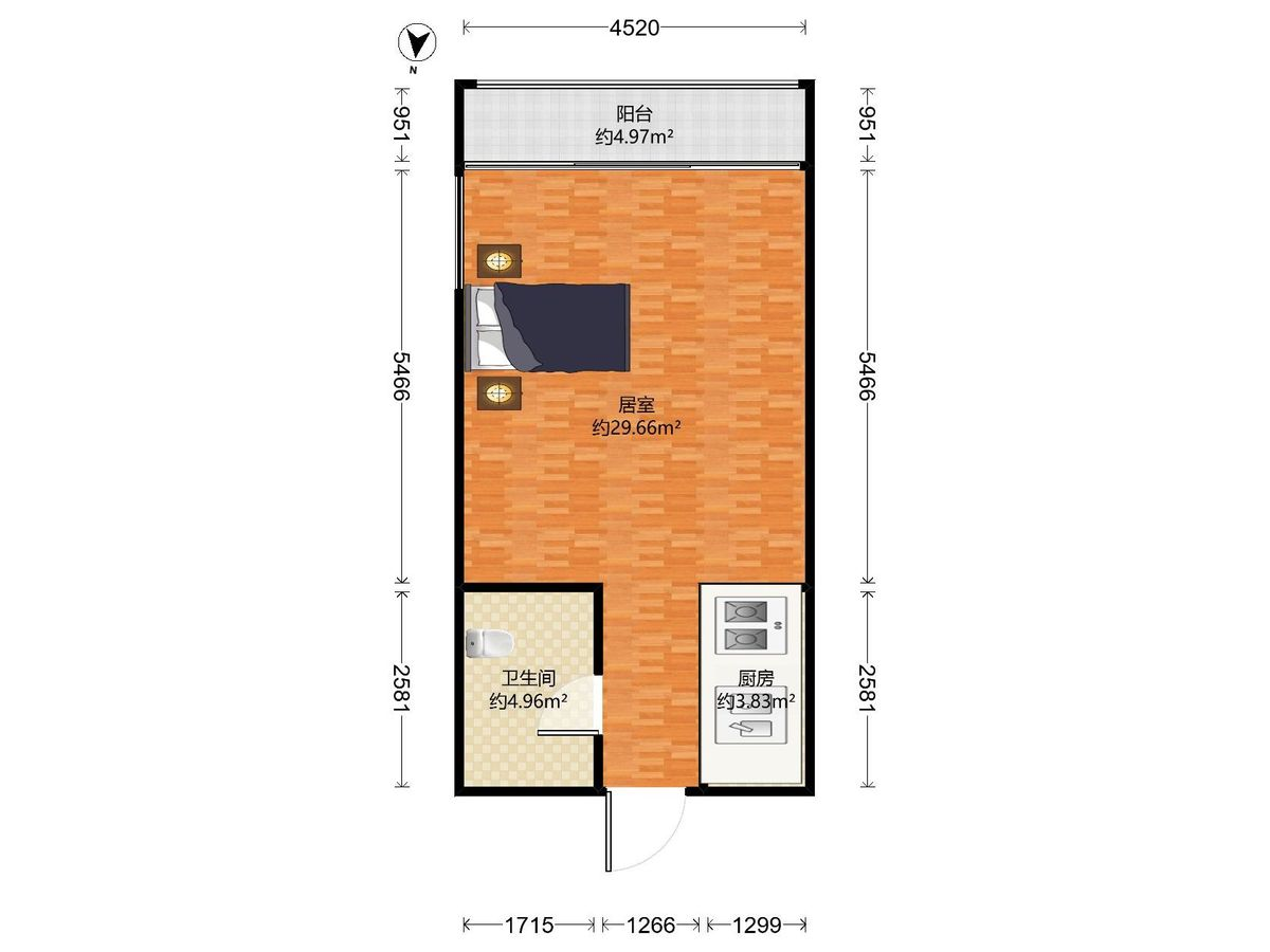 心海假日公寓户型图