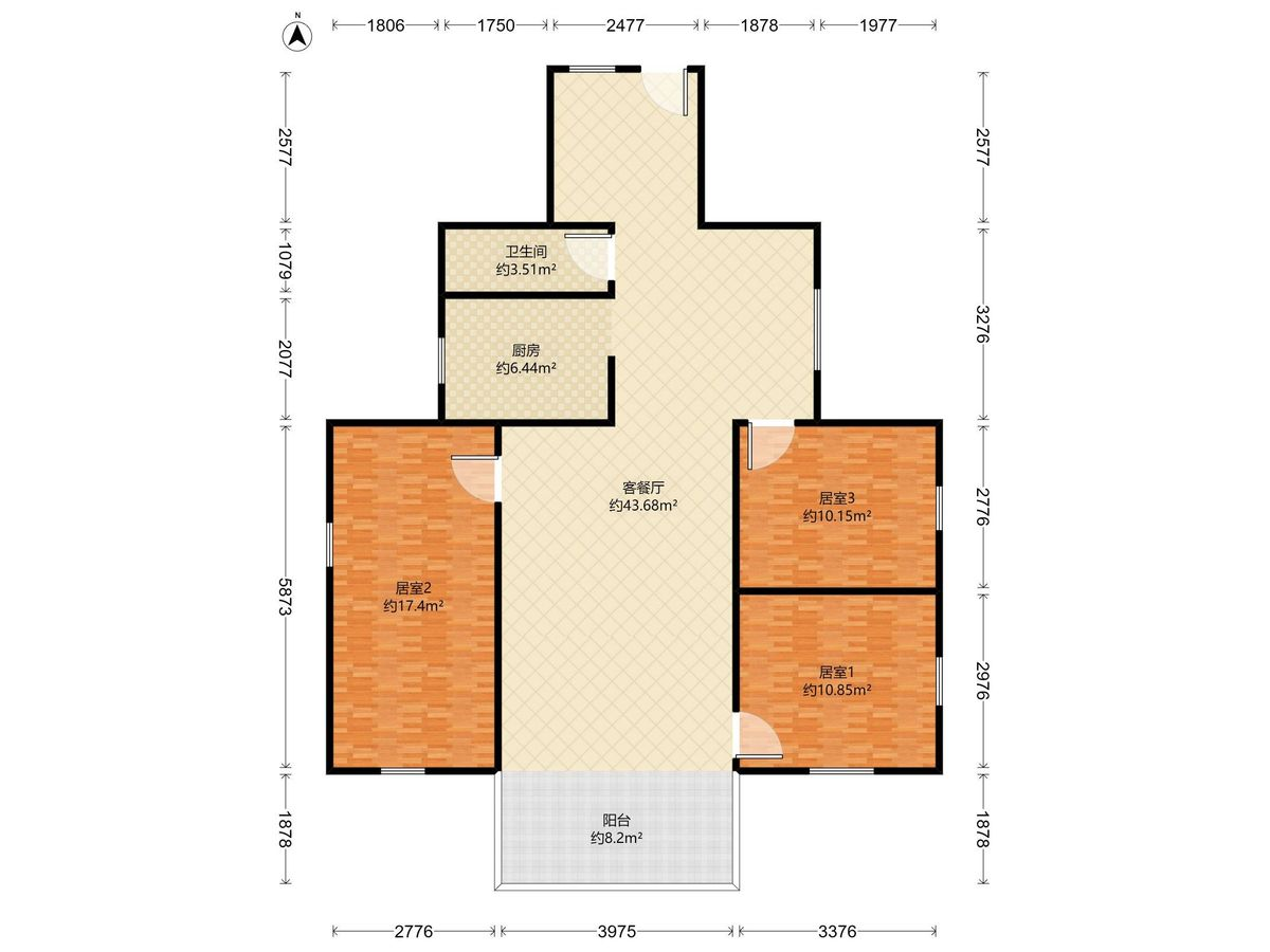 禺秀园，三房，采光好，视野开阔