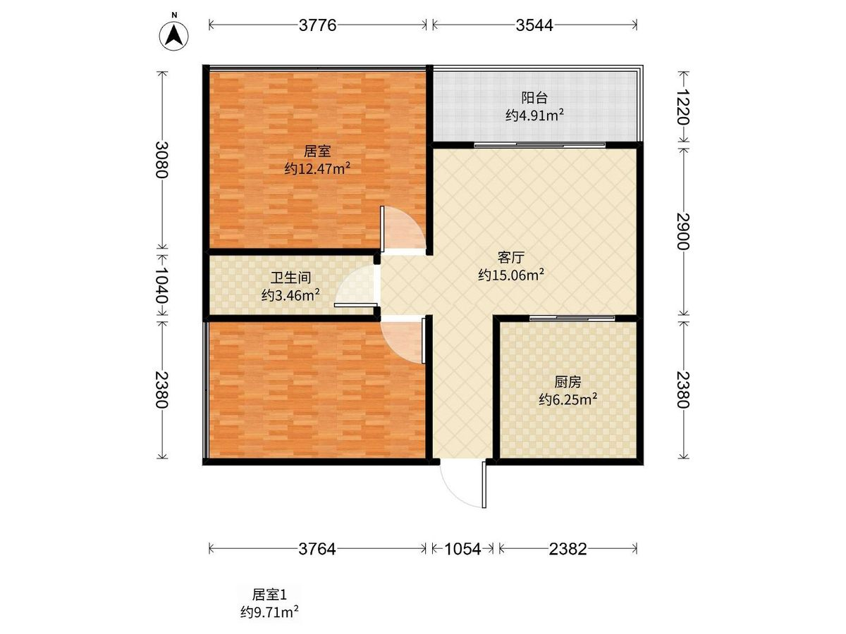 凯旋城北区2室1厅出租-深圳凯旋城北区租房