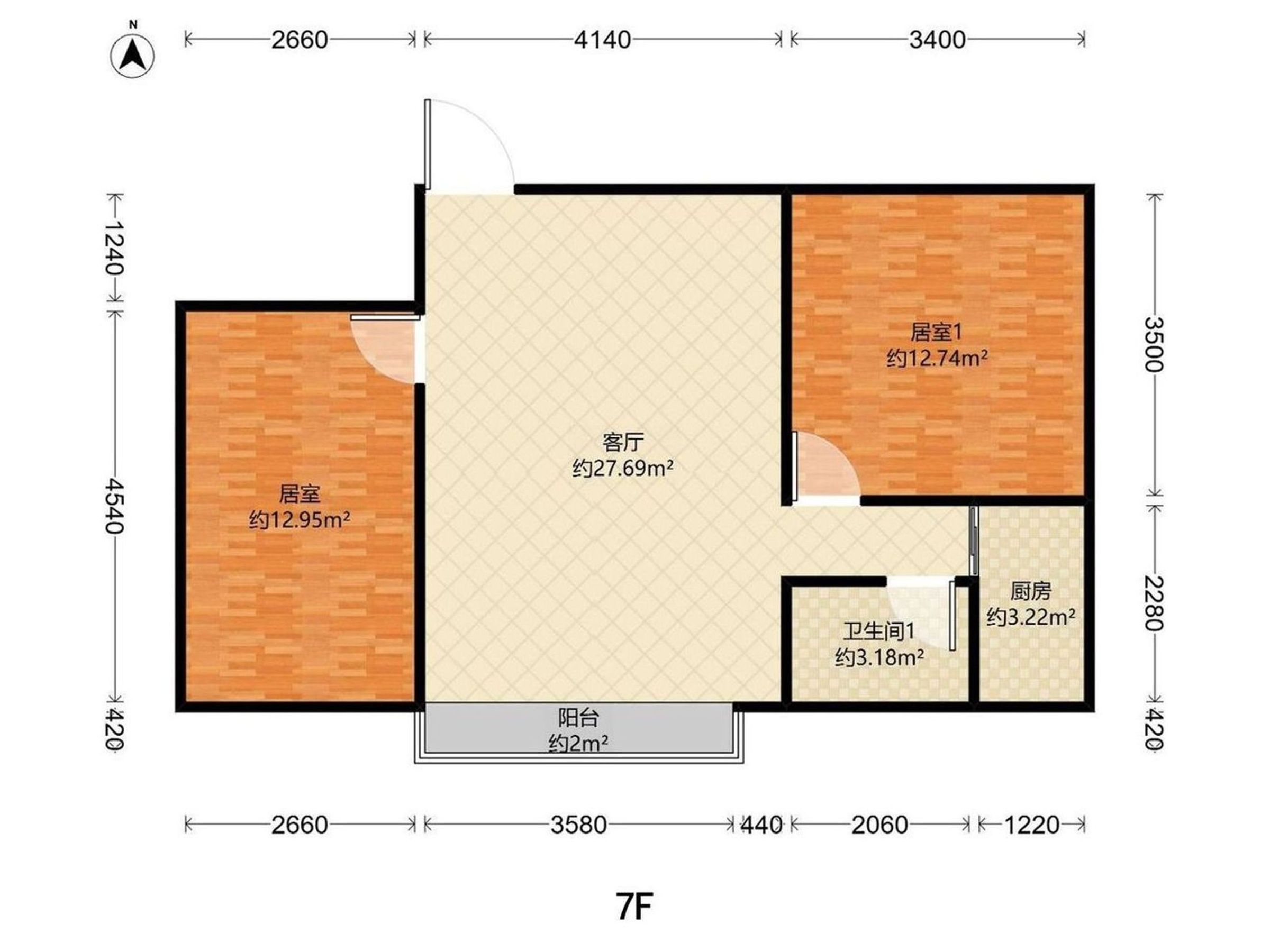 盈泽园 2房1厅1卫 70㎡-江门盈泽园租房