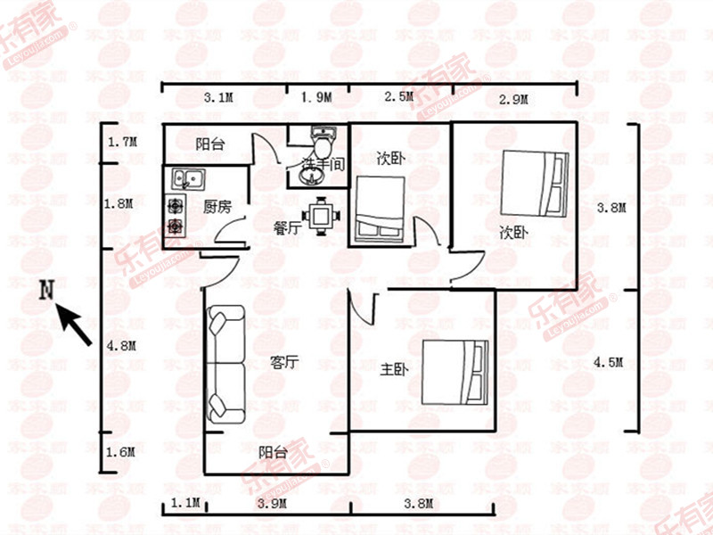 宝兴花园户型图