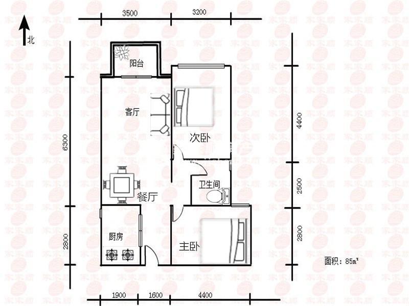 华宇新天大厦 1房1厅1卫 45.8㎡-惠州华宇新天大厦租房