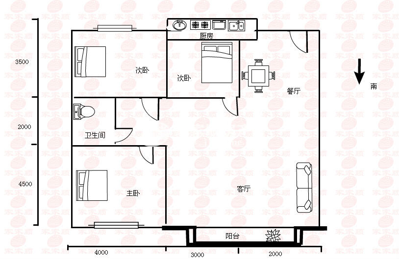 广物花园户型图
