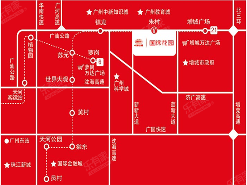 中铁建国际花园小区区域图