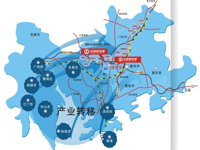 惠州市远望明通数码城交通位置