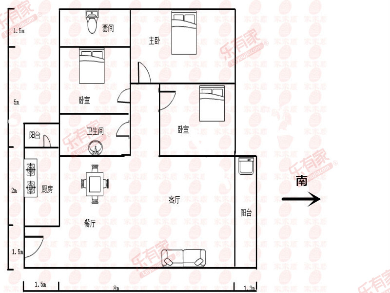 昊龙花园（北区）户型图