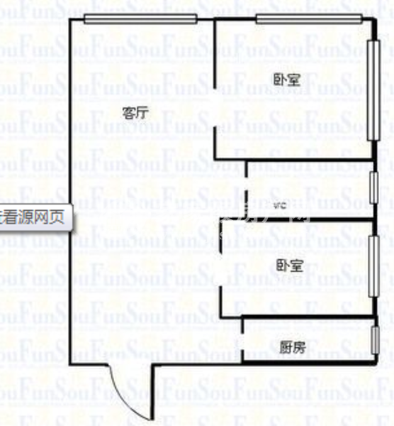 旭日湾花园() 2房1厅1卫 86㎡