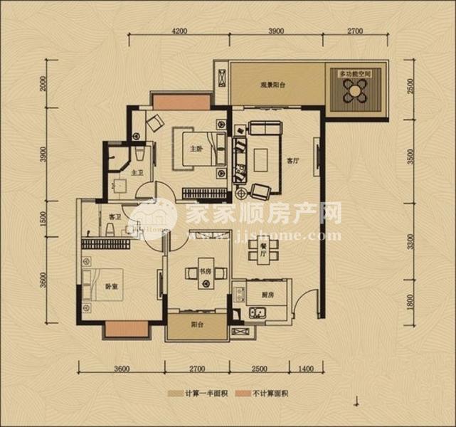 117平3房
