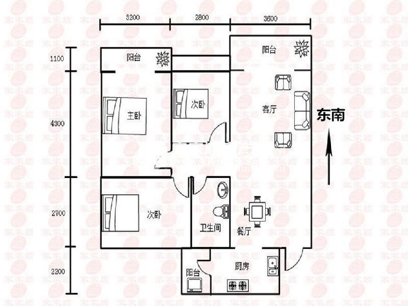 华辉铭铸南北精装3室2厅