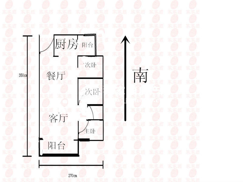 龙达九珑山 3房2厅2卫 130㎡