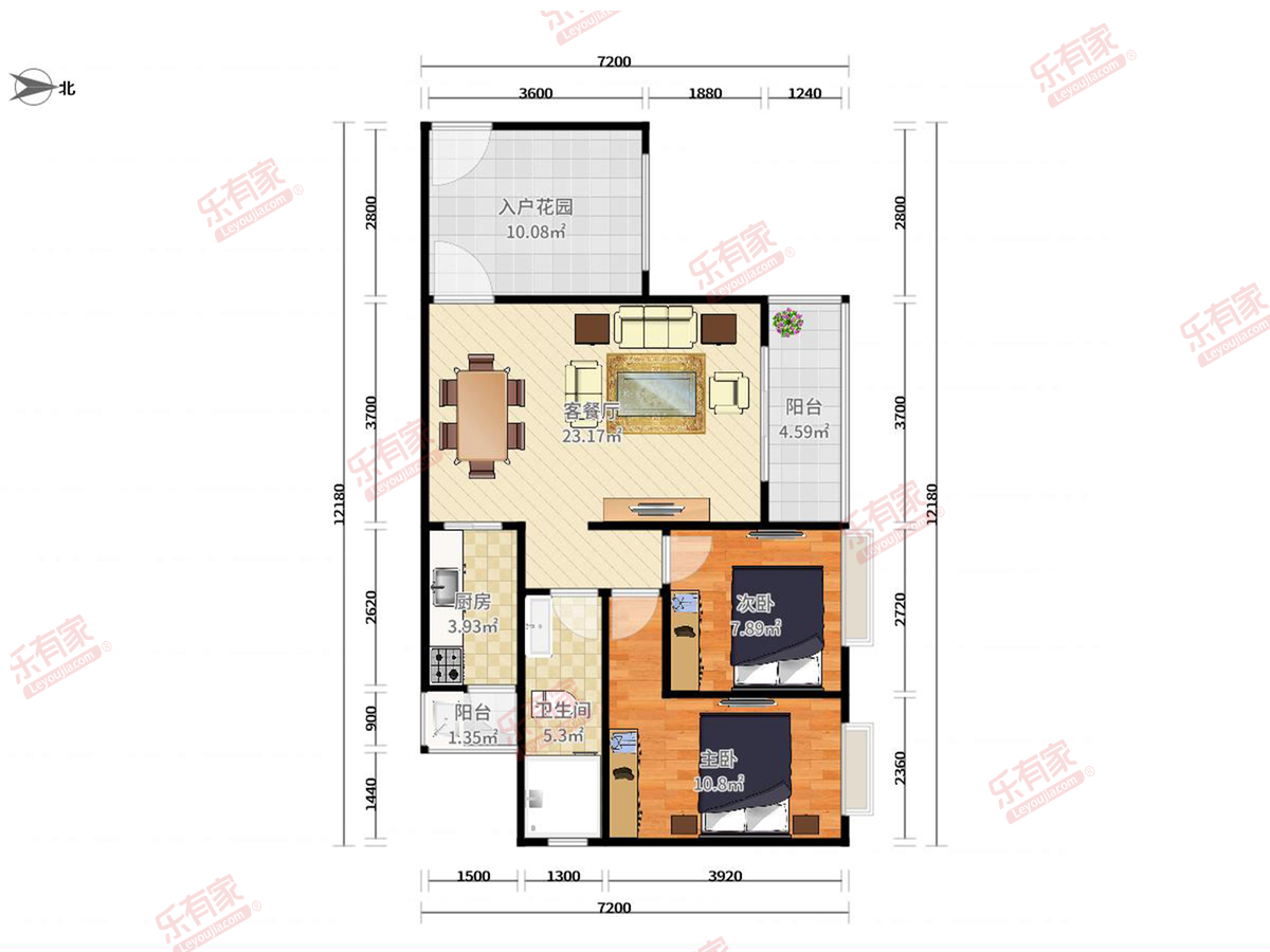 君悦豪庭三期 2房2厅1卫 88㎡-中山君悦豪庭三期租房