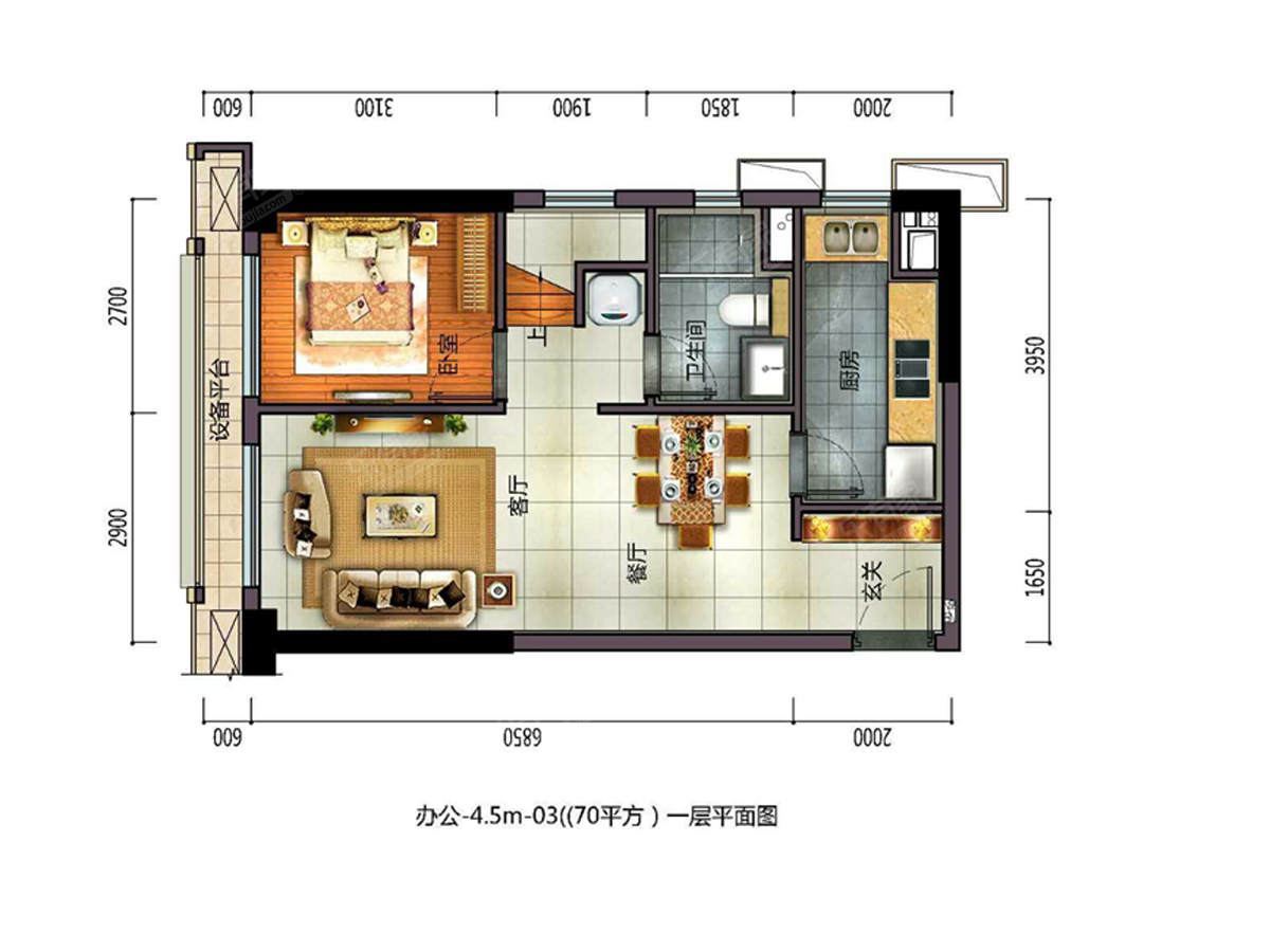 湾景商务中心户型图