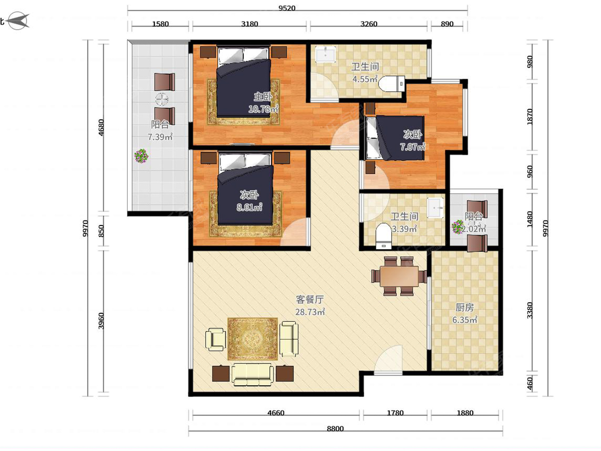 中海怡瑞山居二期户型图