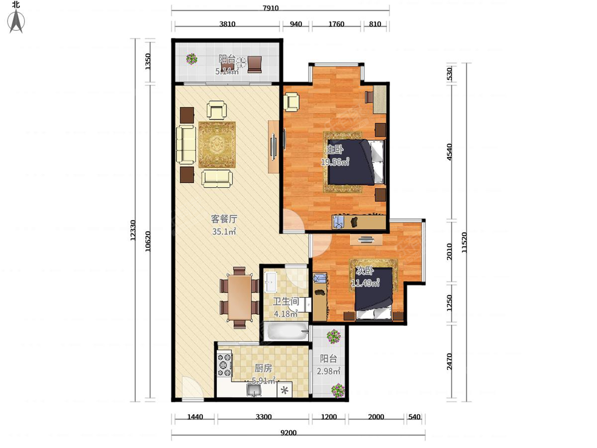 皓月花园户型图