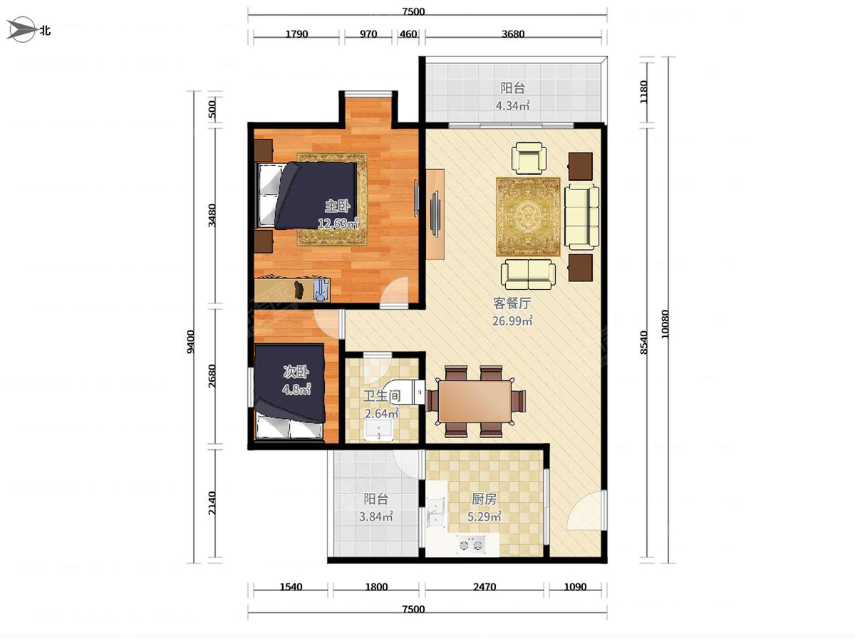 益田花园二三期户型图