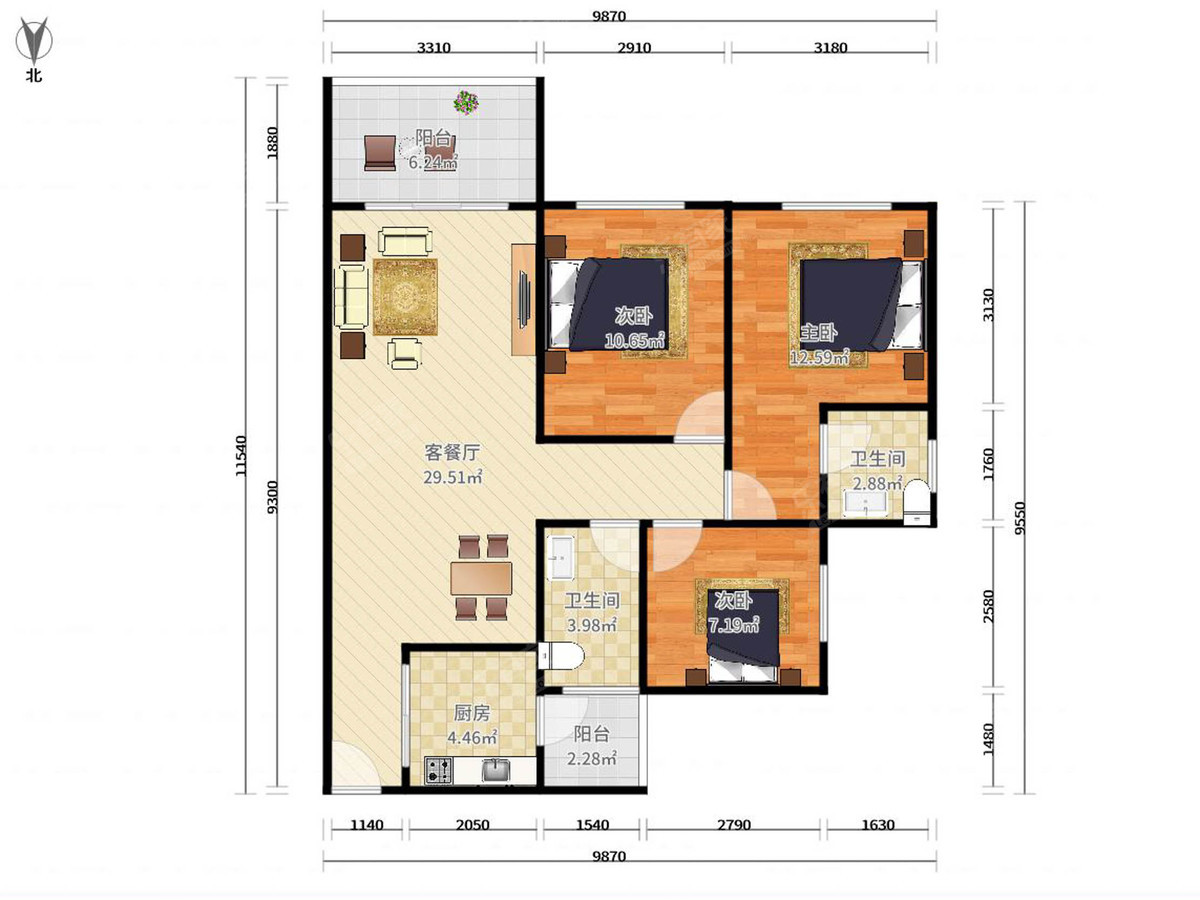 京基御景印象三期户型图