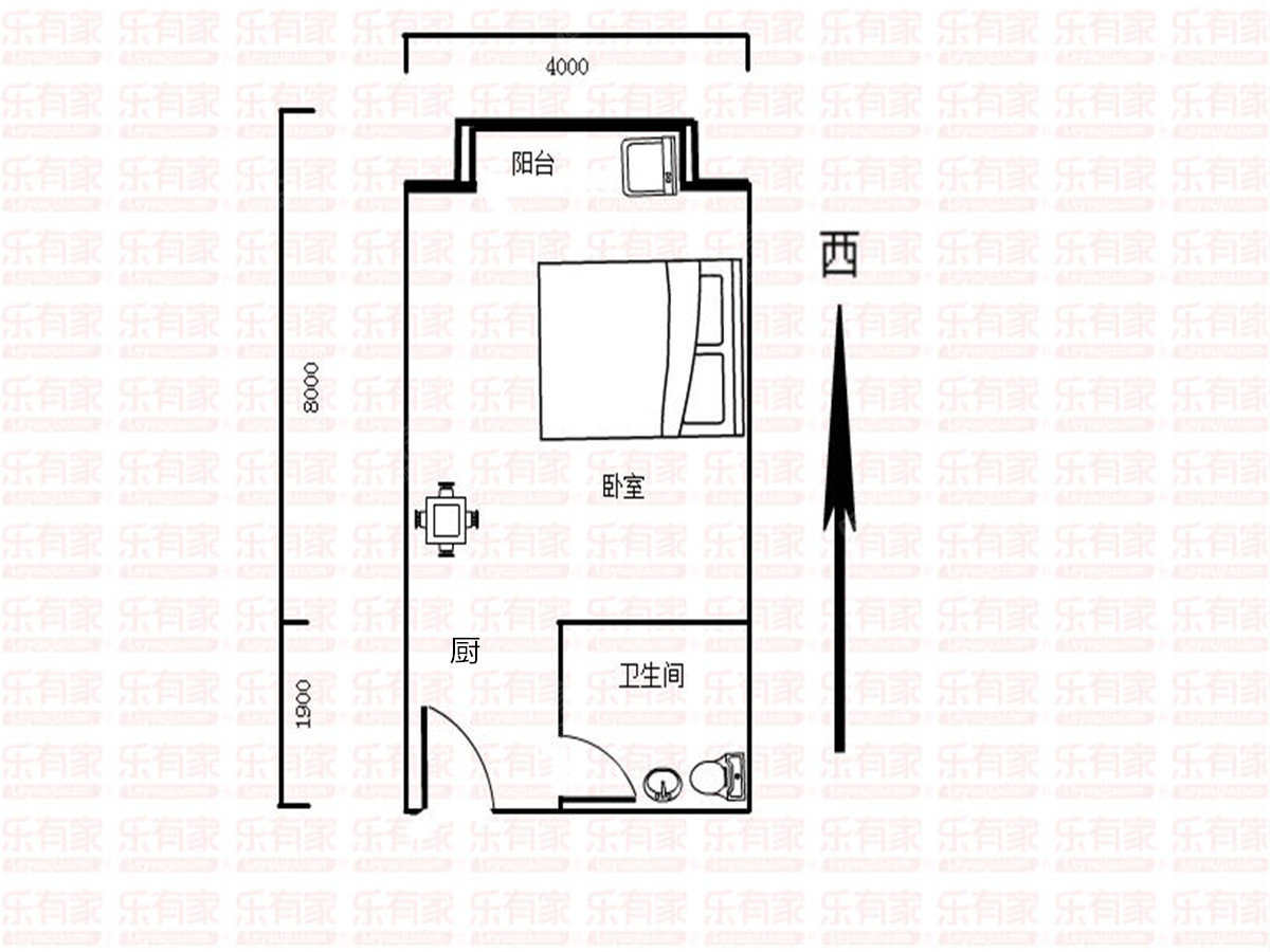 文华尚领 1房0厅1卫 37㎡