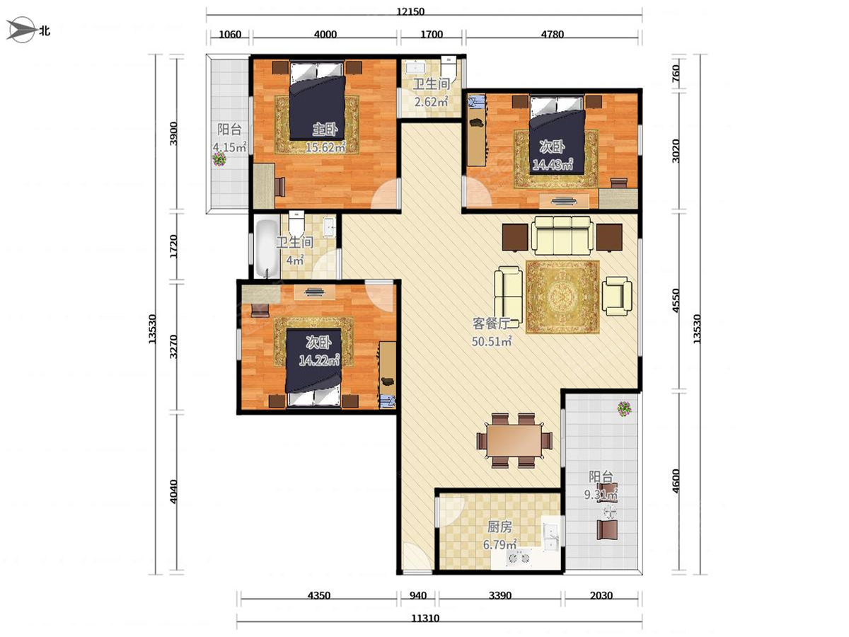 中航格澜阳光花园户型图