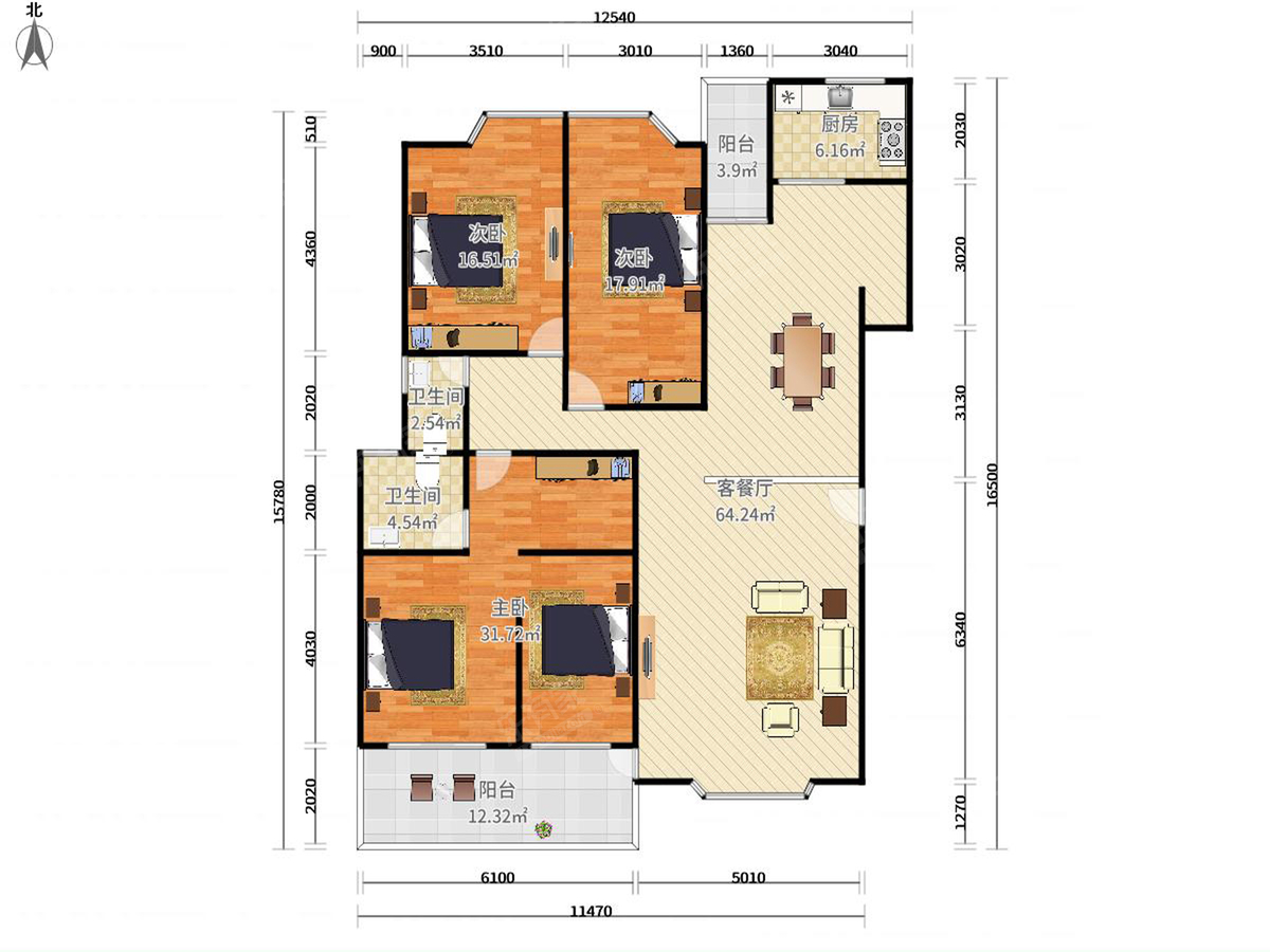 瑞河耶纳(汀兰鹭榭花园)户型图