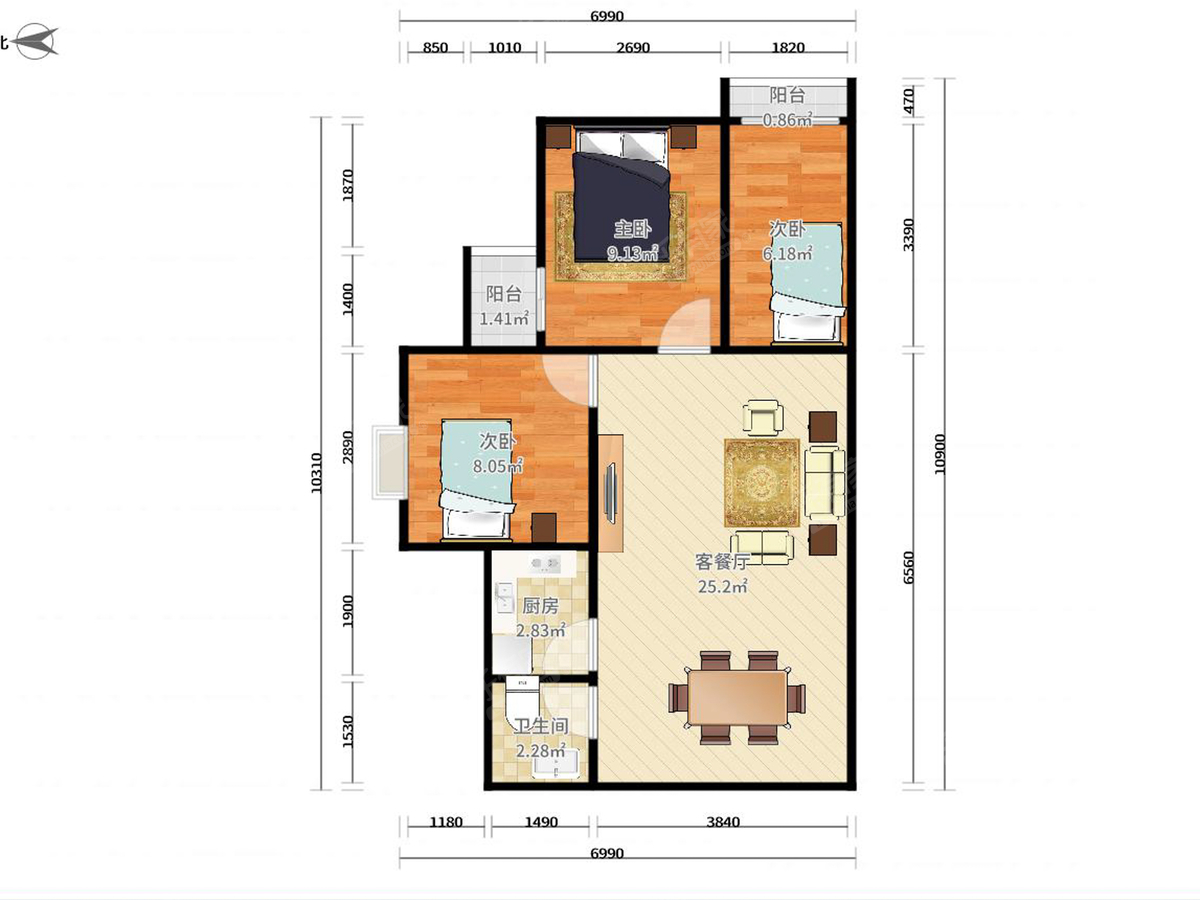 向南瑞峰花园户型图