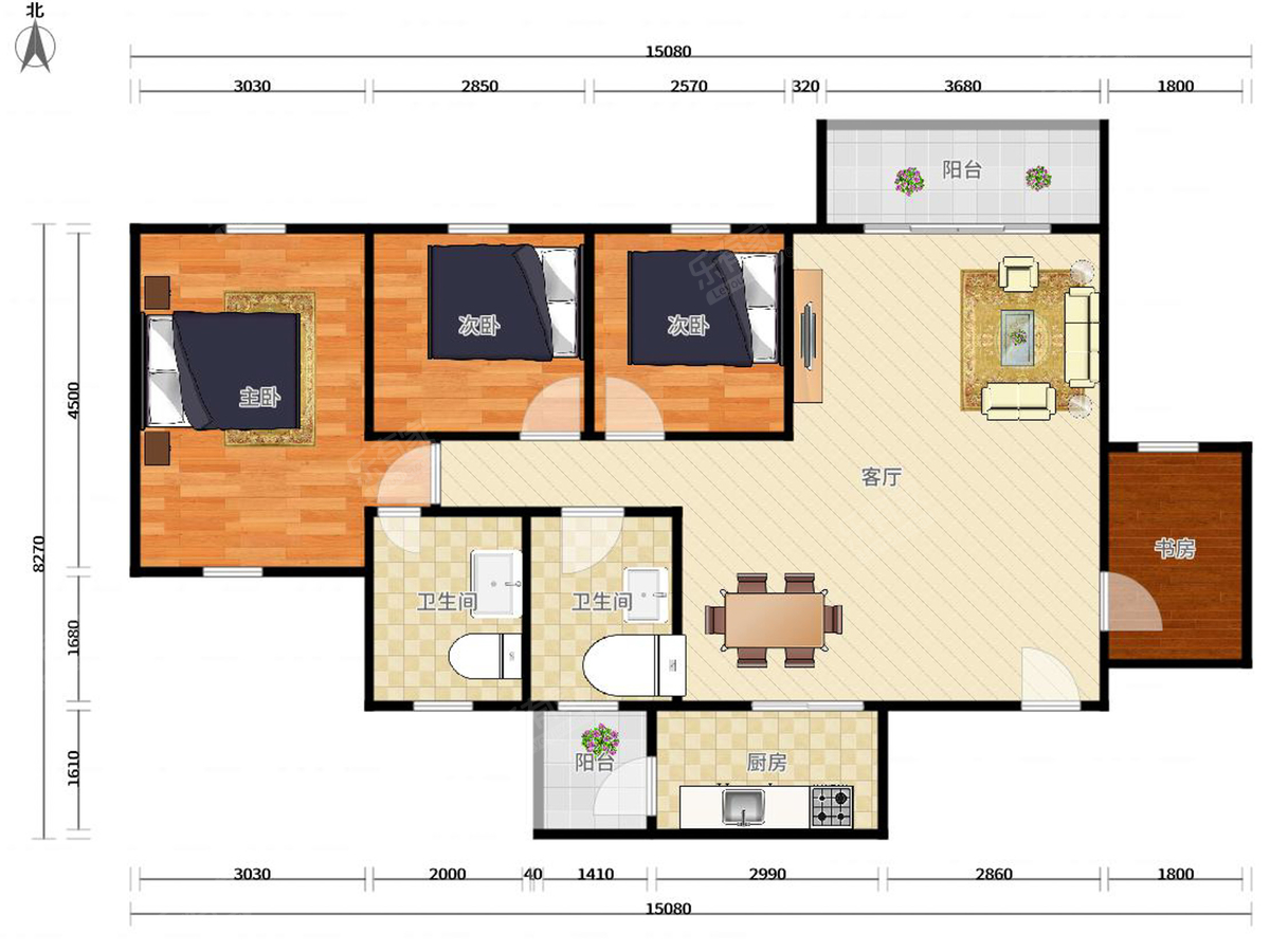 翠景花园三期(华庭苑)户型图