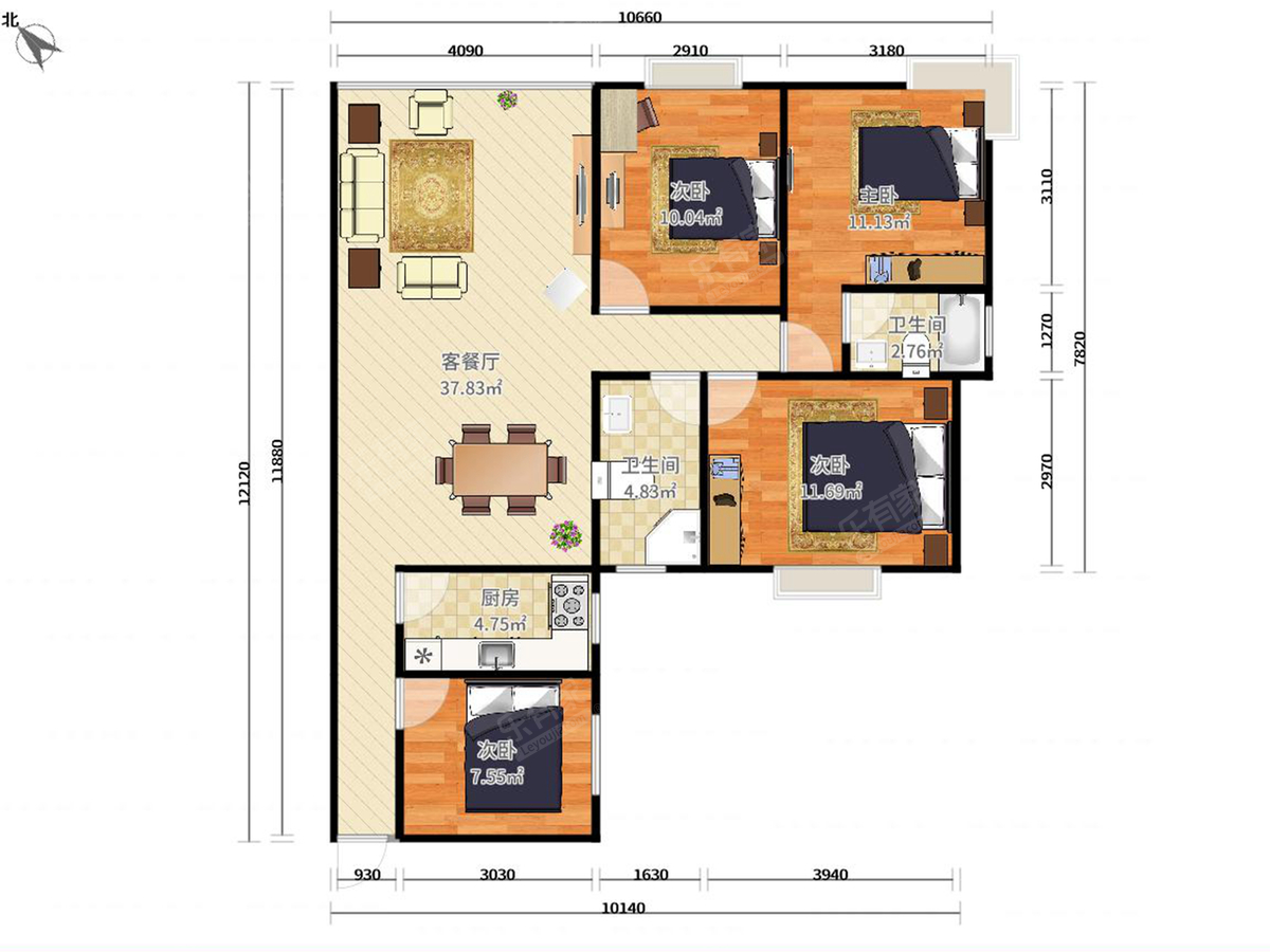 福盈中央山花园户型图