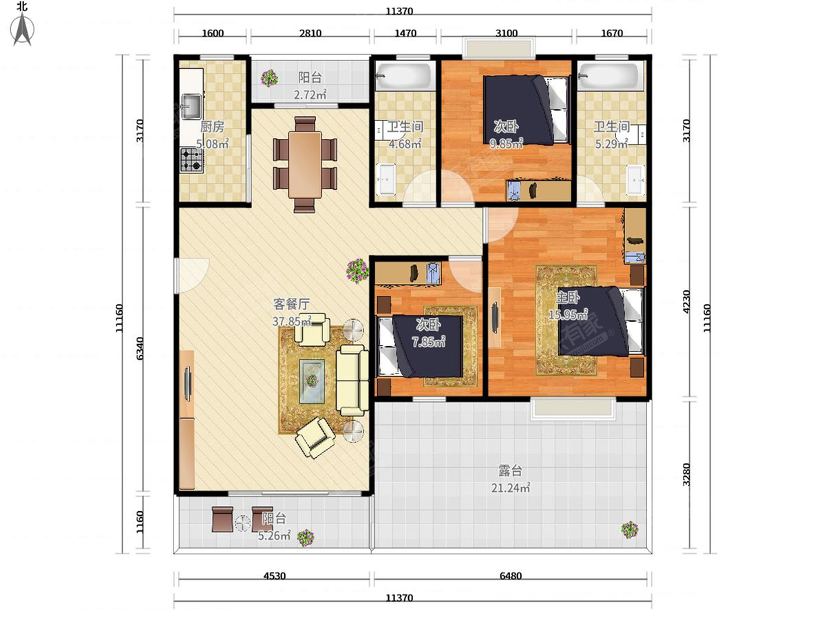 新锦安雅园二期户型图
