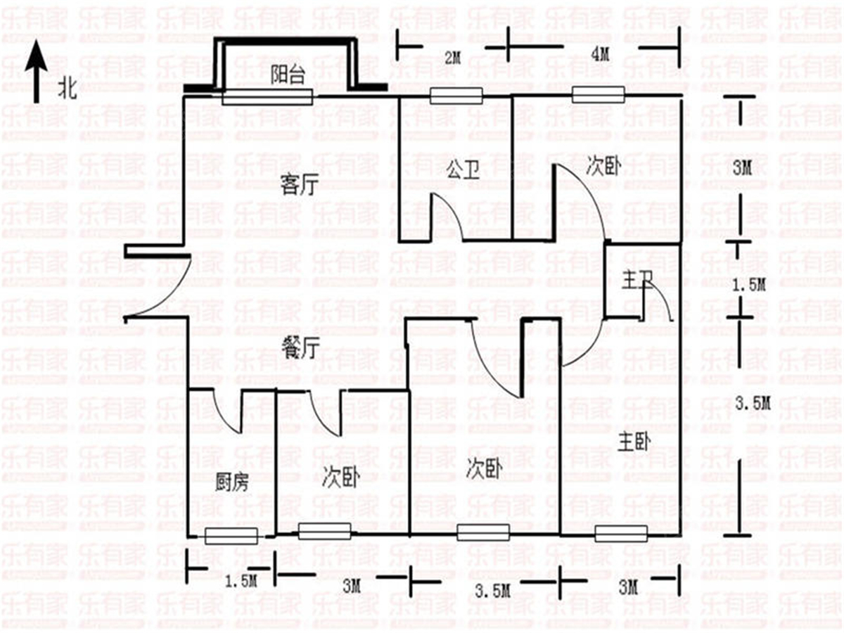 水北新村三期 4房2厅2卫 130㎡-广州水北新村三期租房